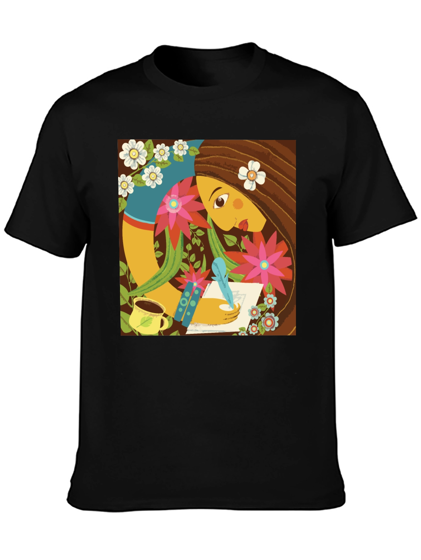 Artistic Woman Writing T-Shirt