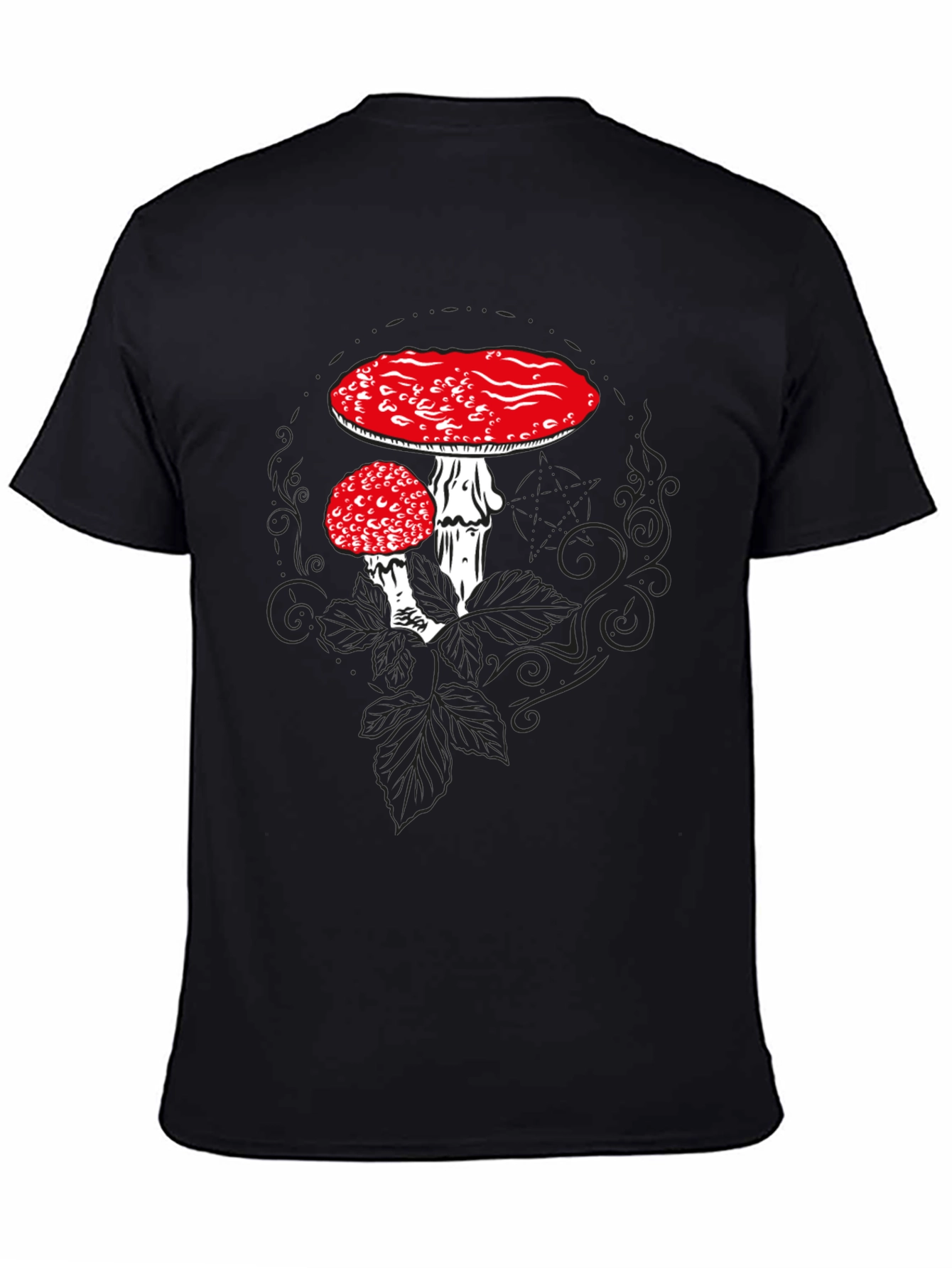Mushroom Graphic T-Shirt - Black