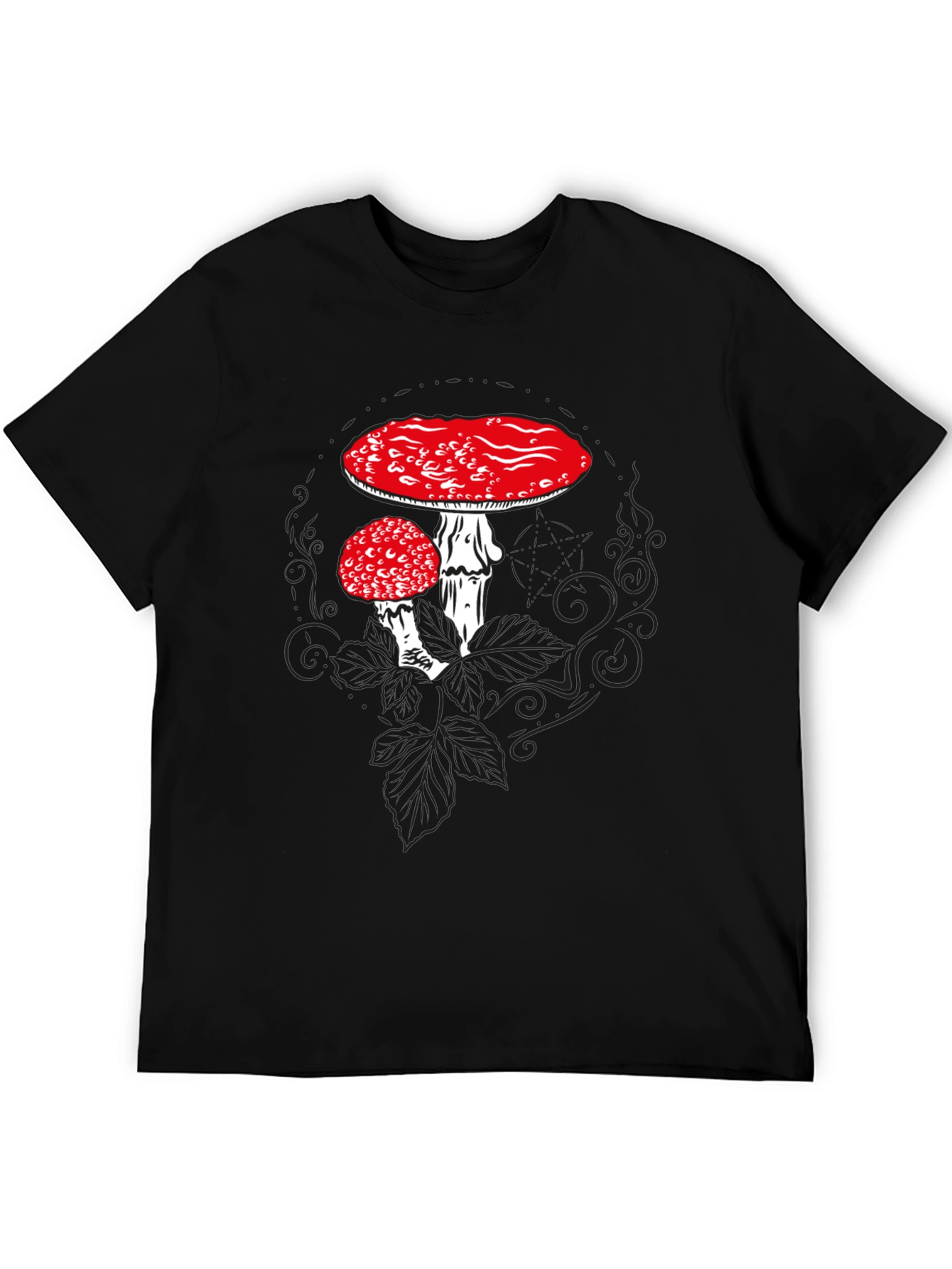 Mushroom Graphic T-Shirt - Black