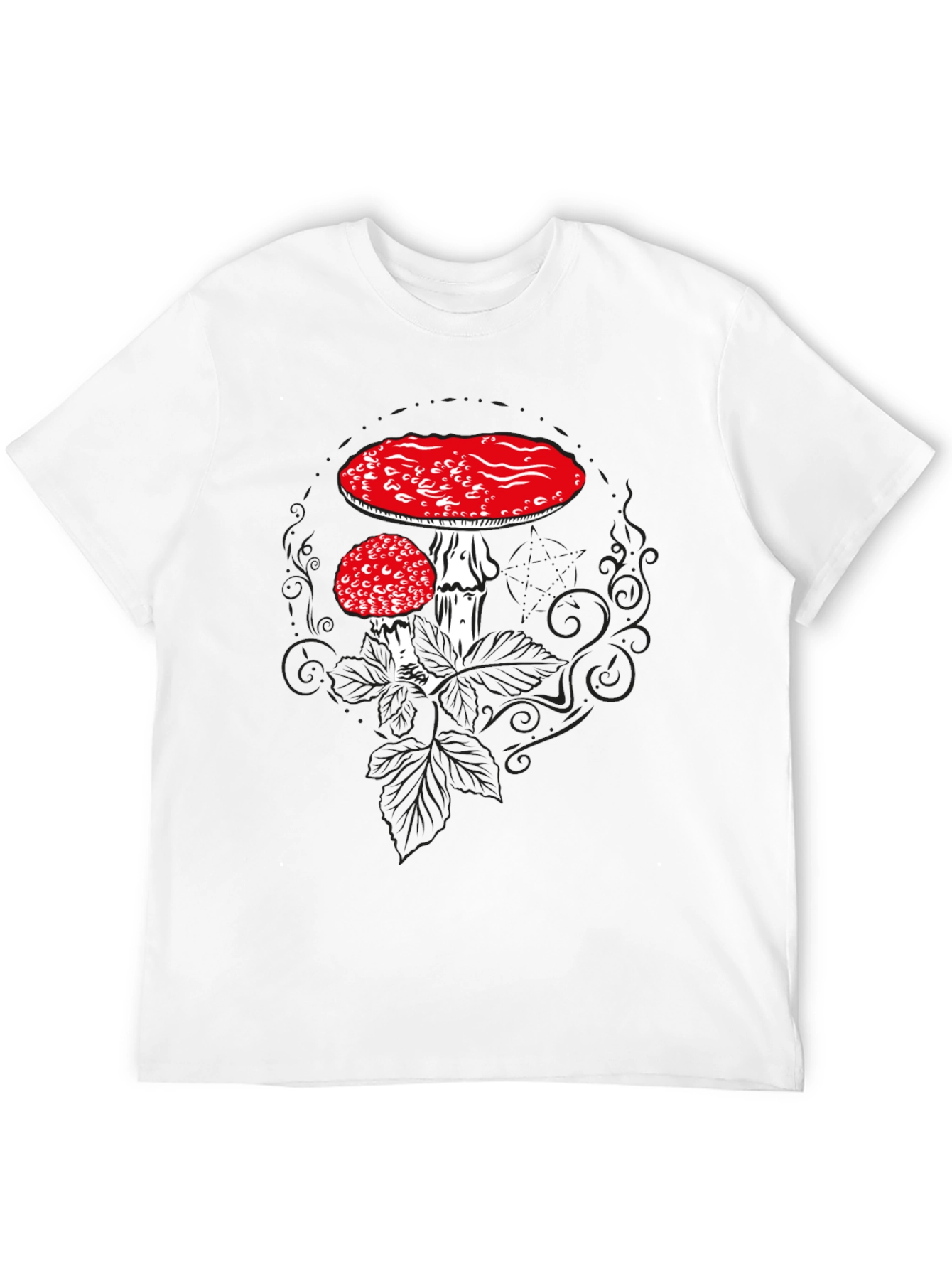 Mushroom Graphic T-Shirt - Black