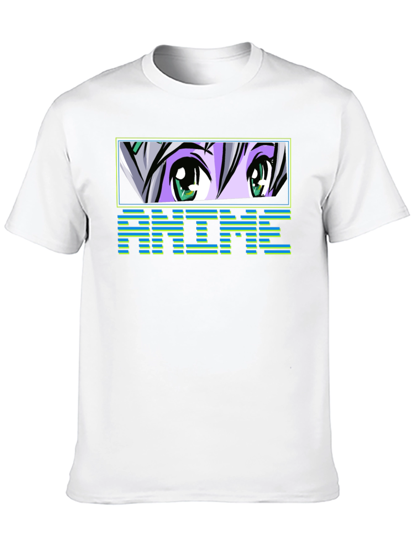 Anime Eyes Graphic Tee - Black T-Shirt