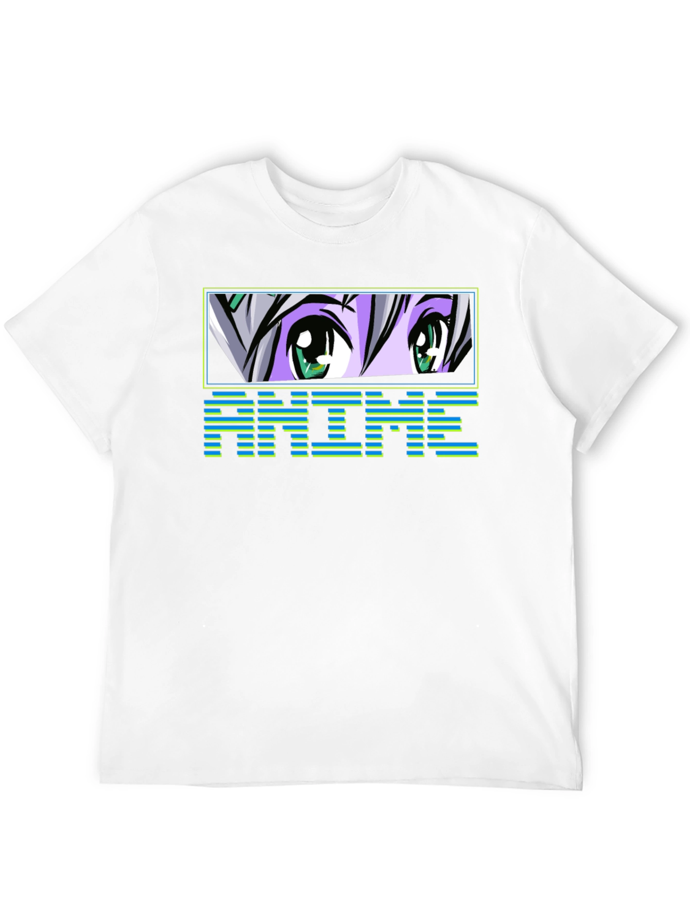 Anime Eyes Graphic Tee - Black T-Shirt