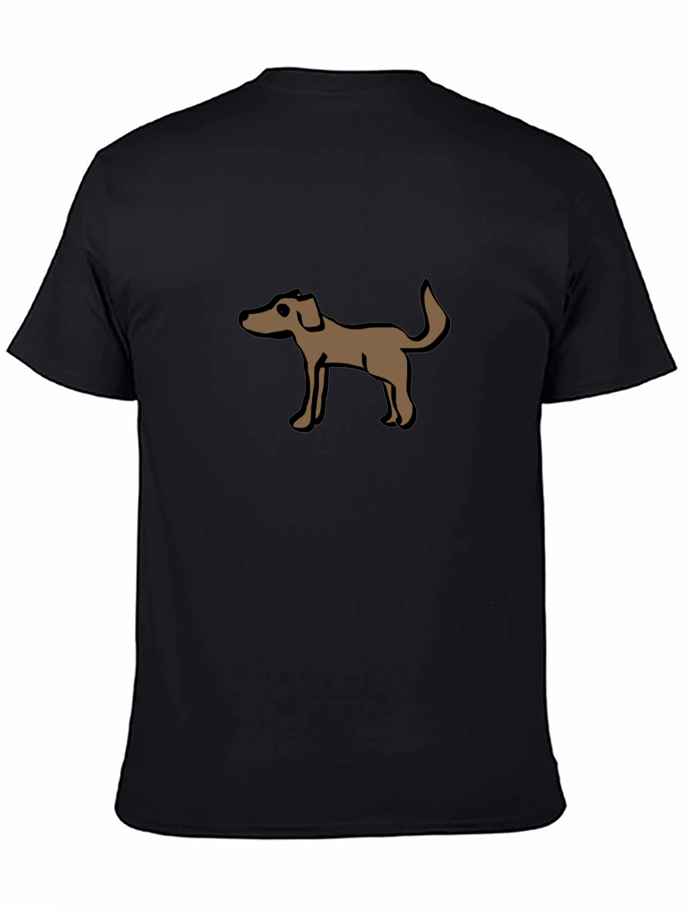 Dog Graphic Tee - Casual Black T-Shirt
