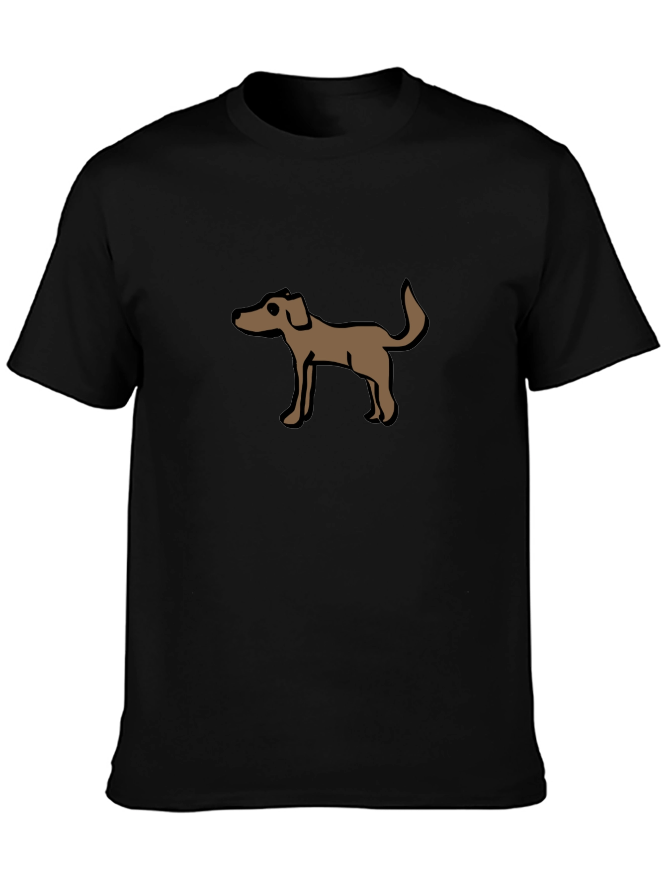 Dog Graphic Tee - Casual Black T-Shirt