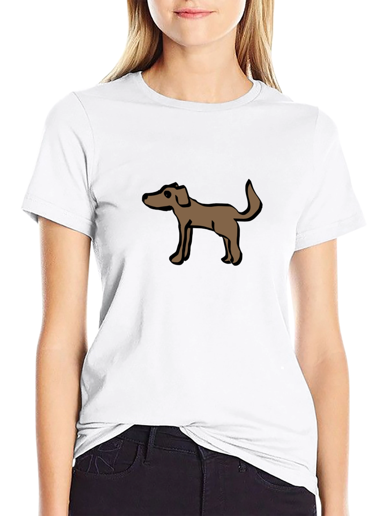 Dog Graphic Tee - Casual Black T-Shirt
