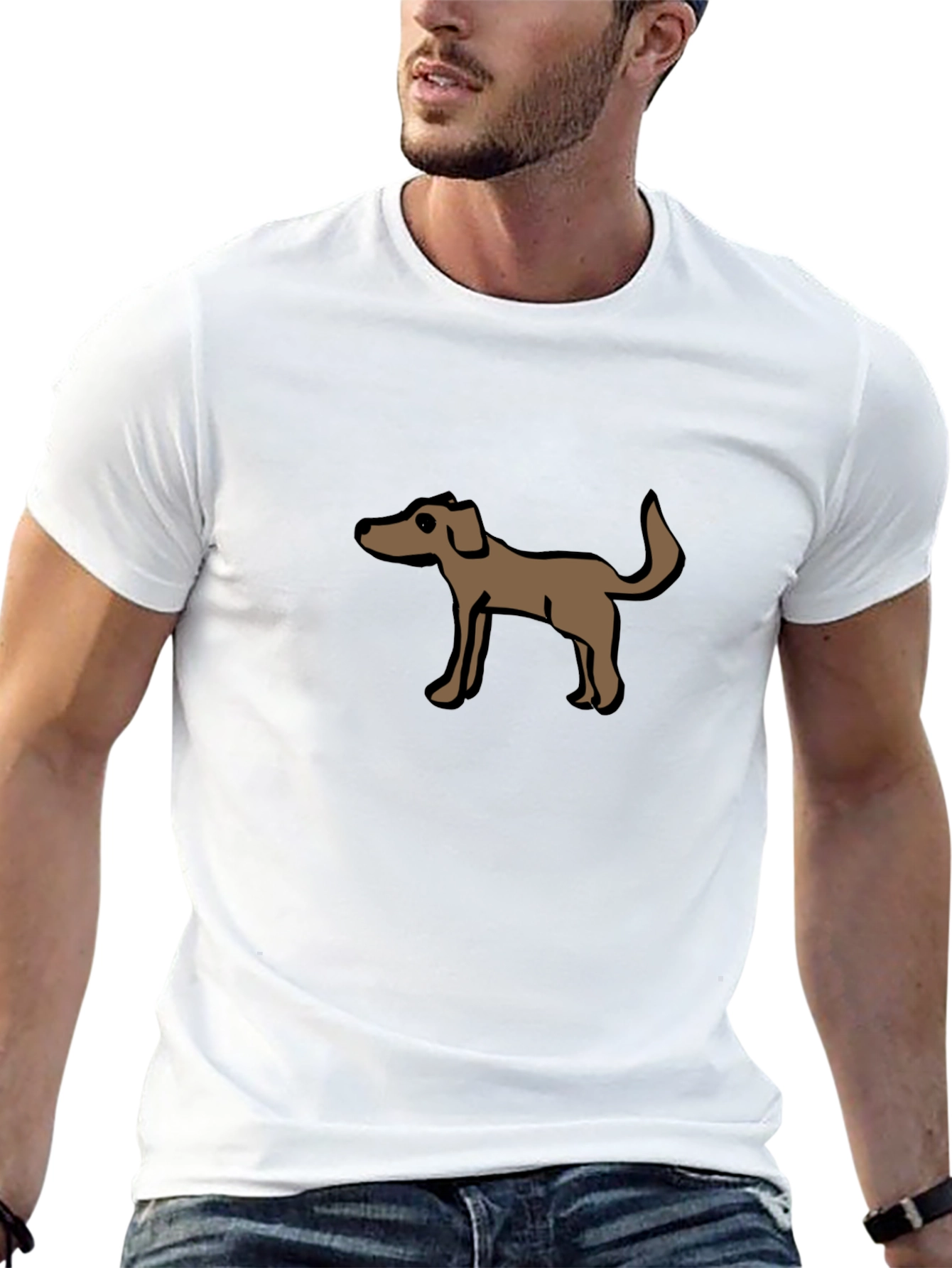 Dog Graphic Tee - Casual Black T-Shirt