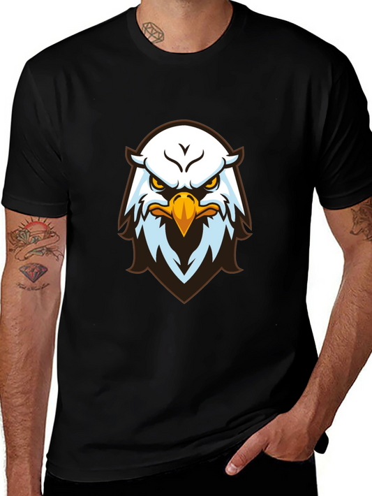 Eagle Graphic Print Black T-Shirt
