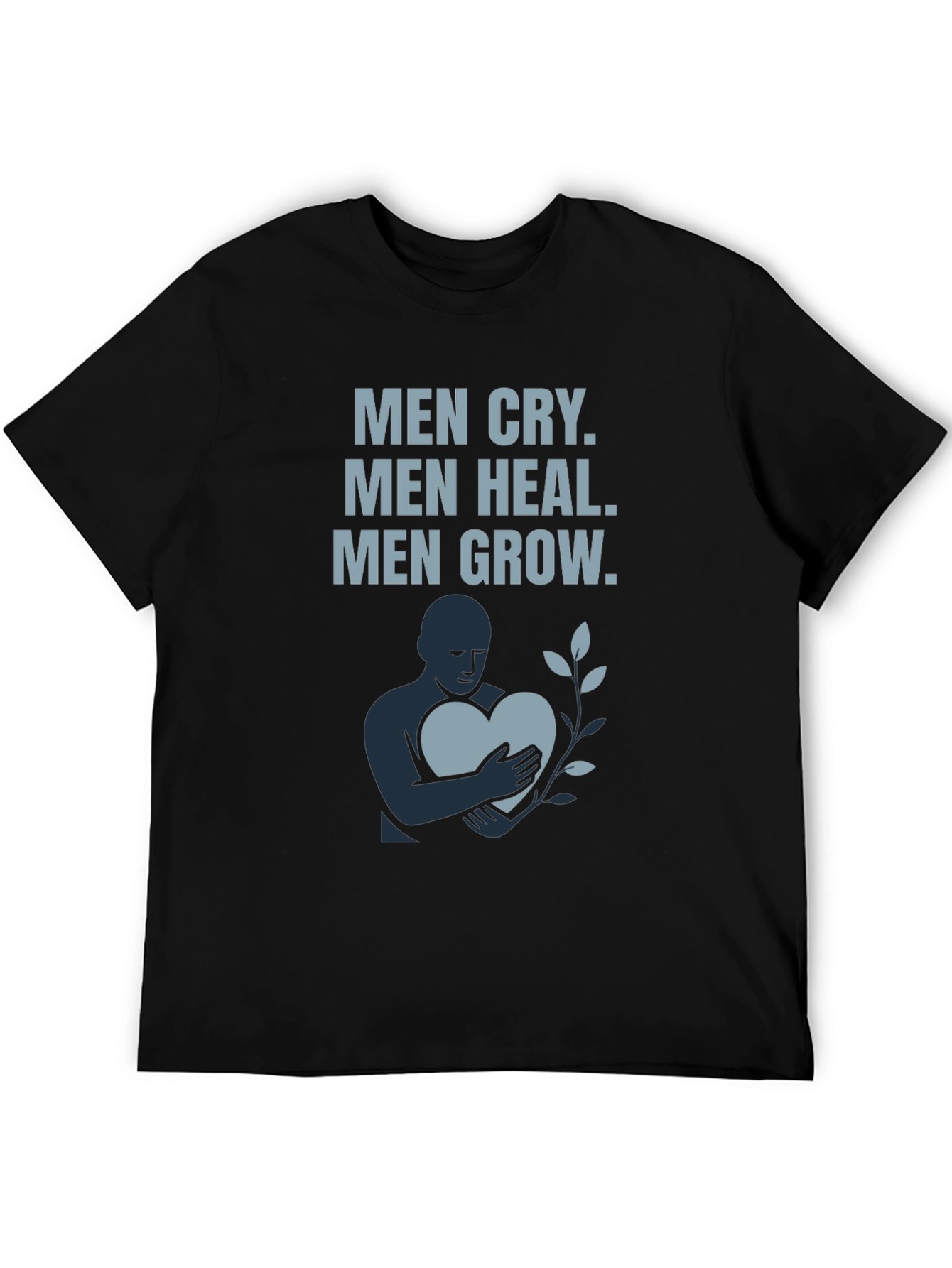 Men Cry Heal Grow Graphic T-Shirt