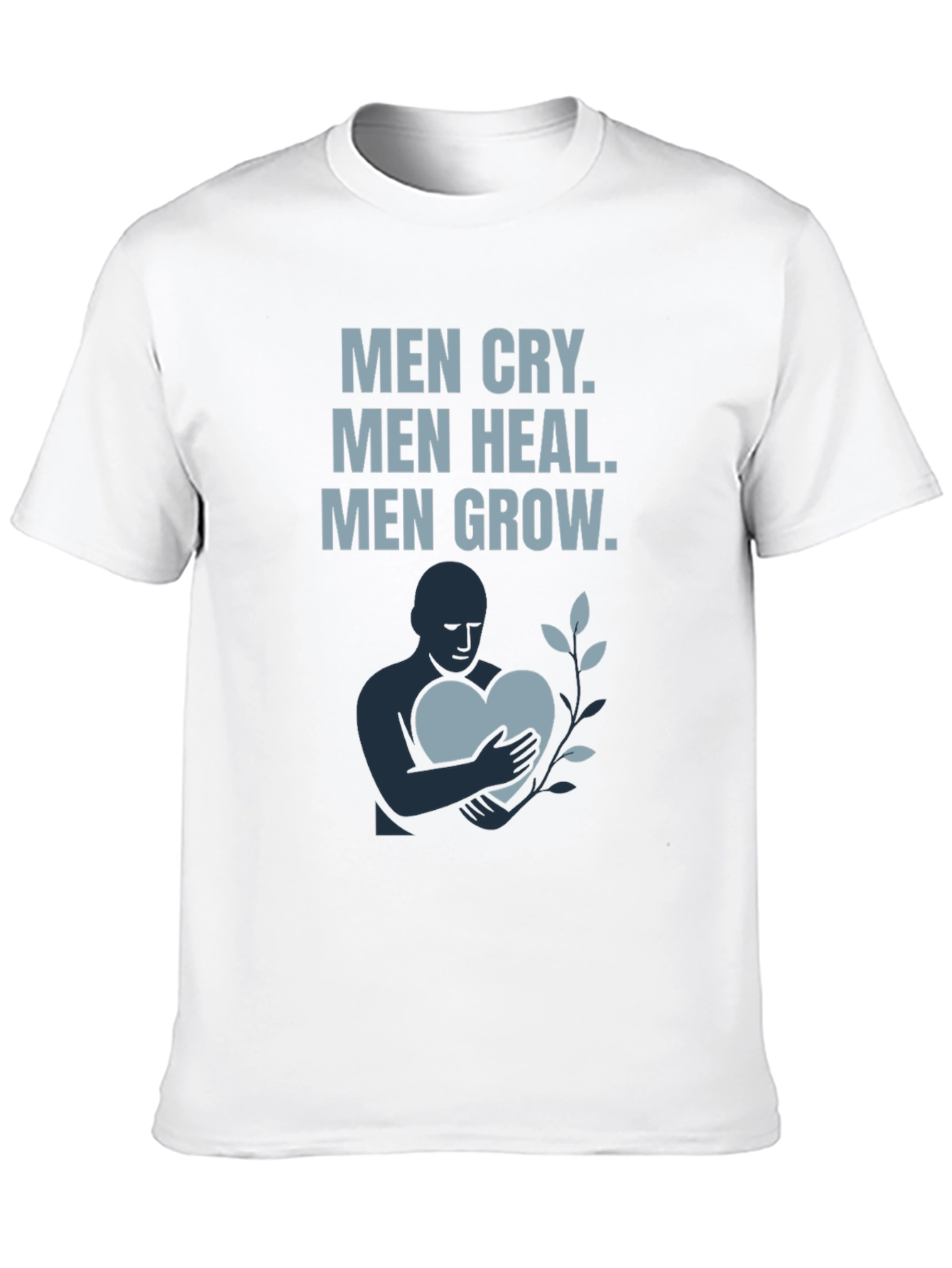 Men Cry Heal Grow Graphic T-Shirt