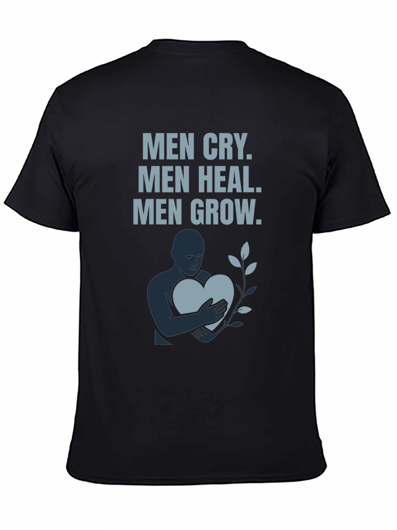 Men Cry Heal Grow Graphic T-Shirt