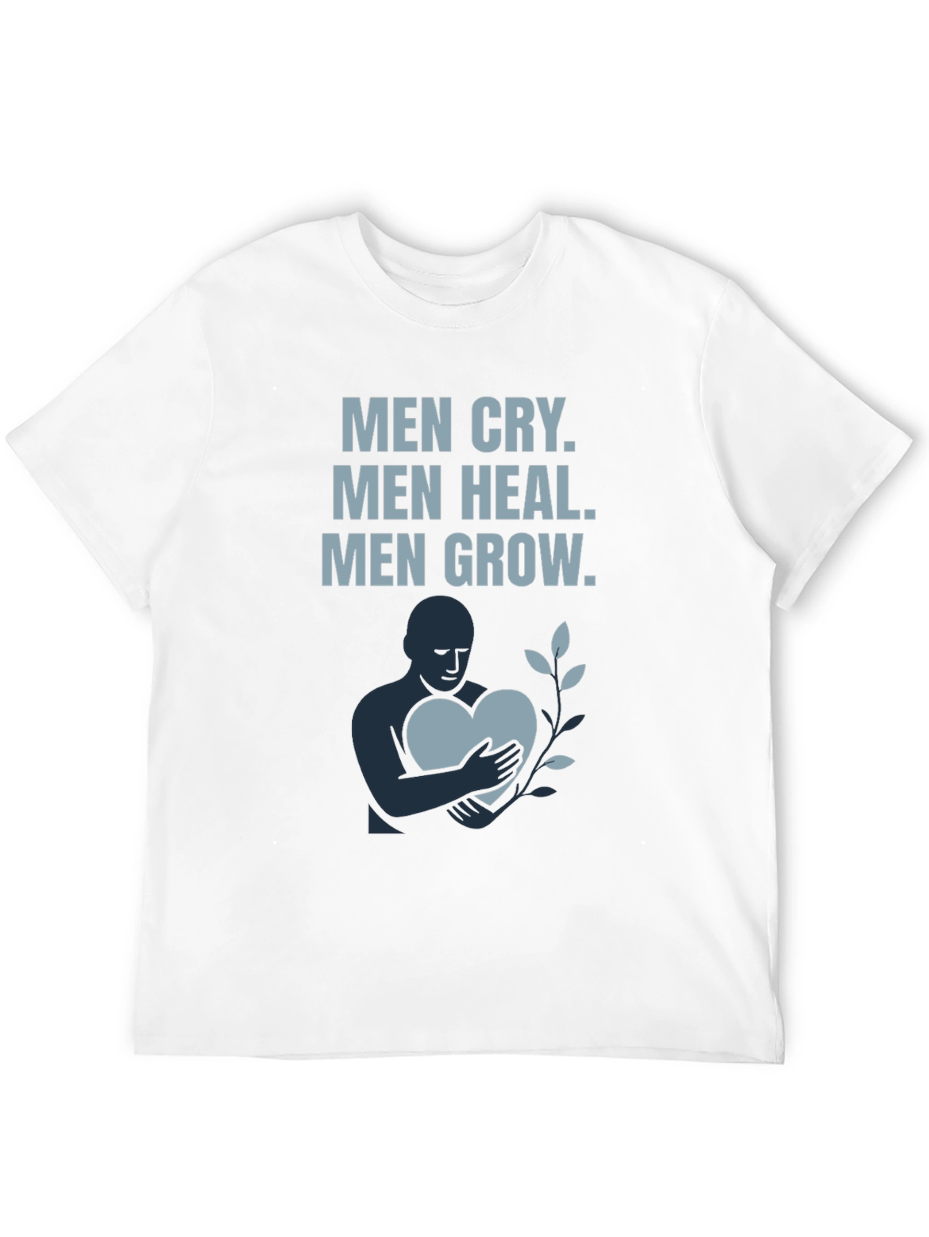 Men Cry Heal Grow Graphic T-Shirt