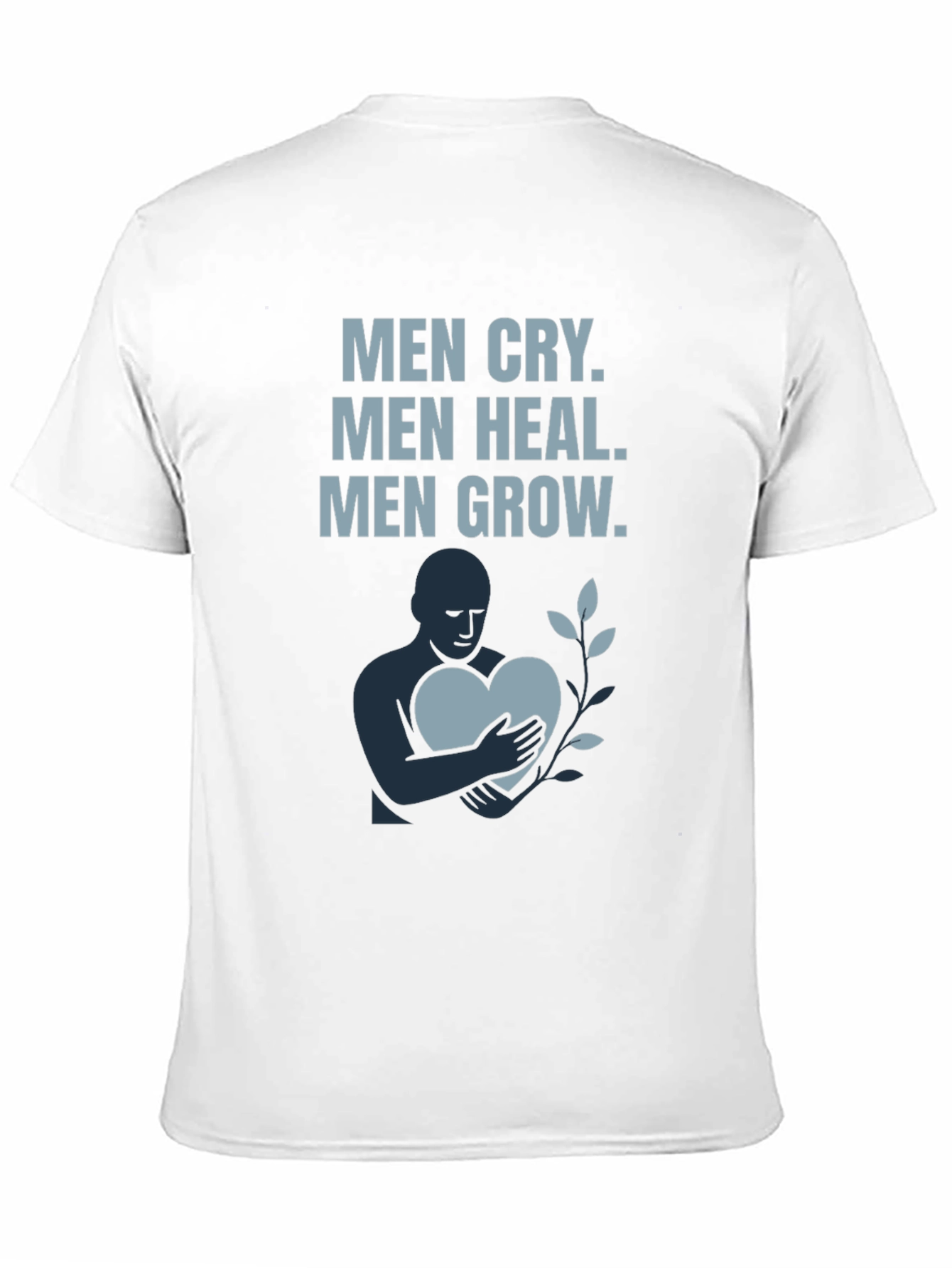 Men Cry Heal Grow Graphic T-Shirt