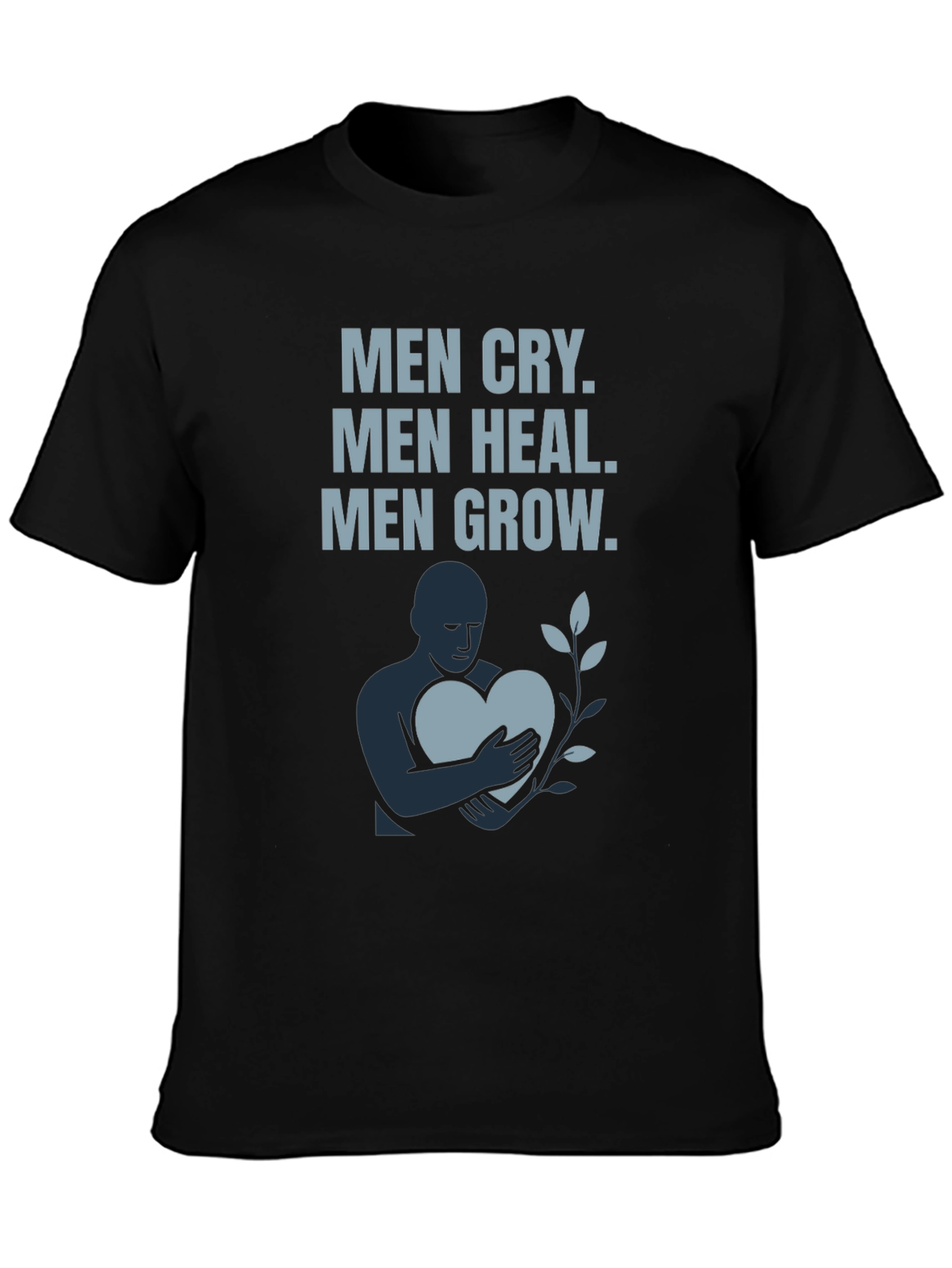 Men Cry Heal Grow Graphic T-Shirt