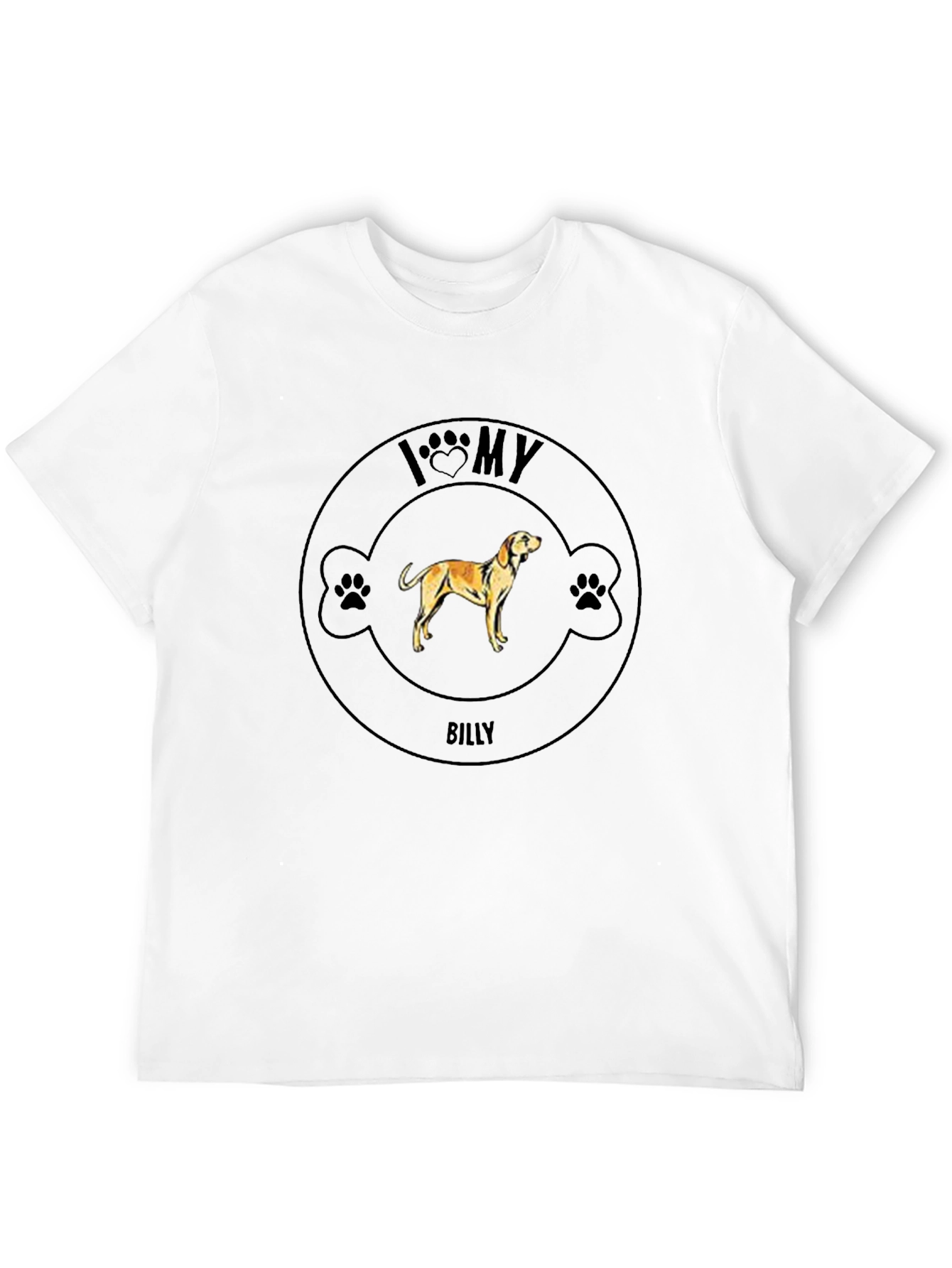 I Love My Dog T-Shirt - Billy Design