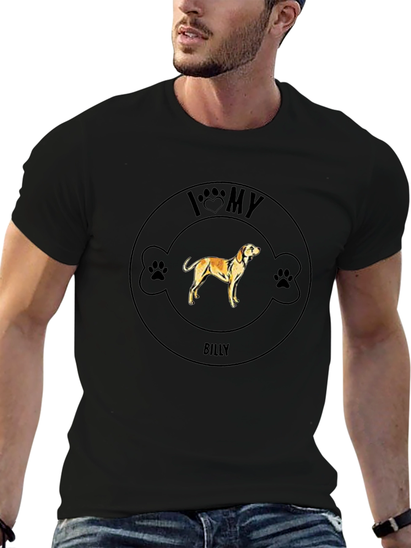I Love My Dog T-Shirt - Billy Design