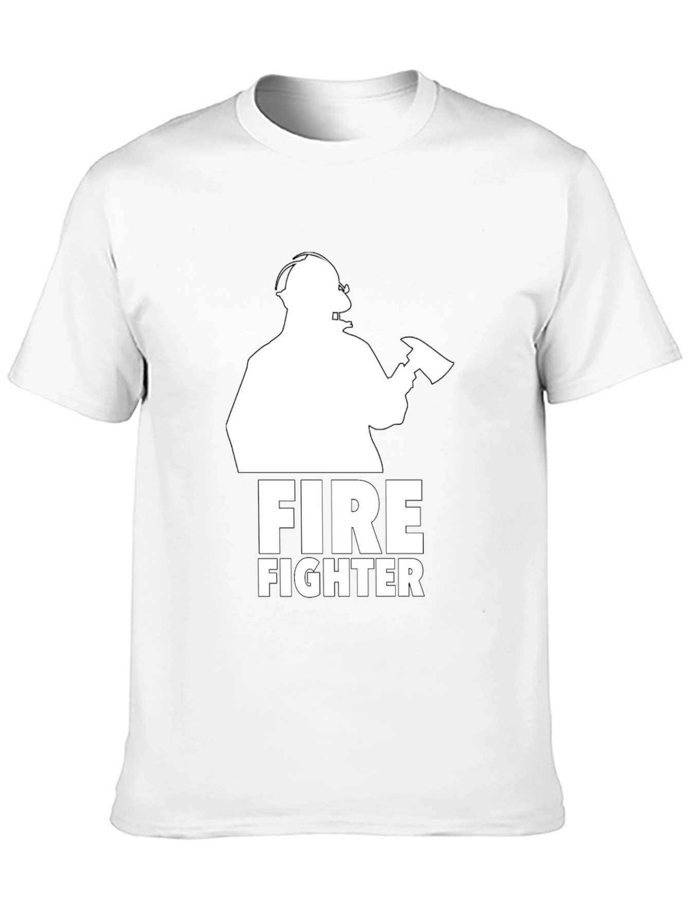 Firefighter Graphic Tee - Black Cotton T-Shirt