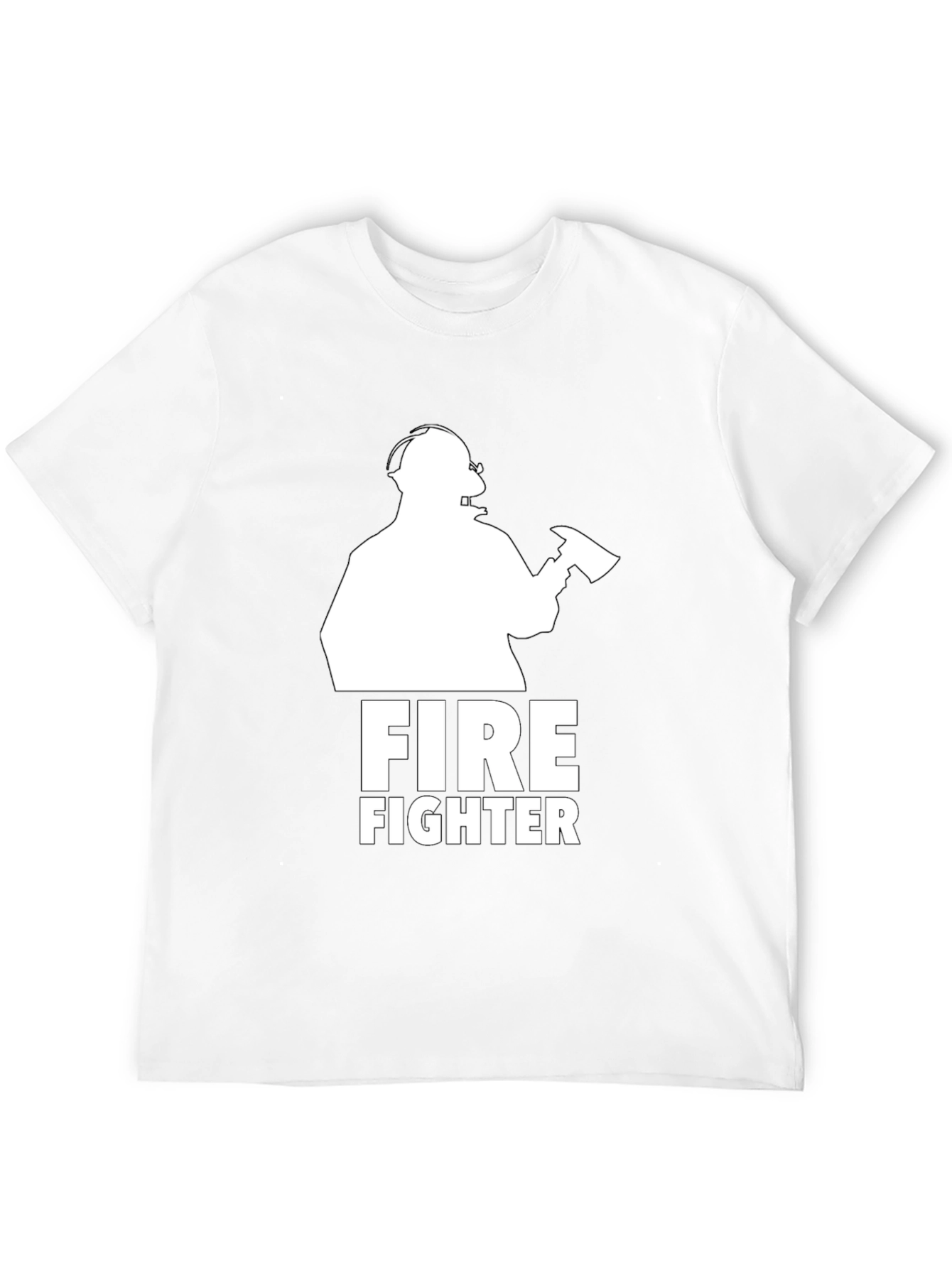 Firefighter Graphic Tee - Black Cotton T-Shirt