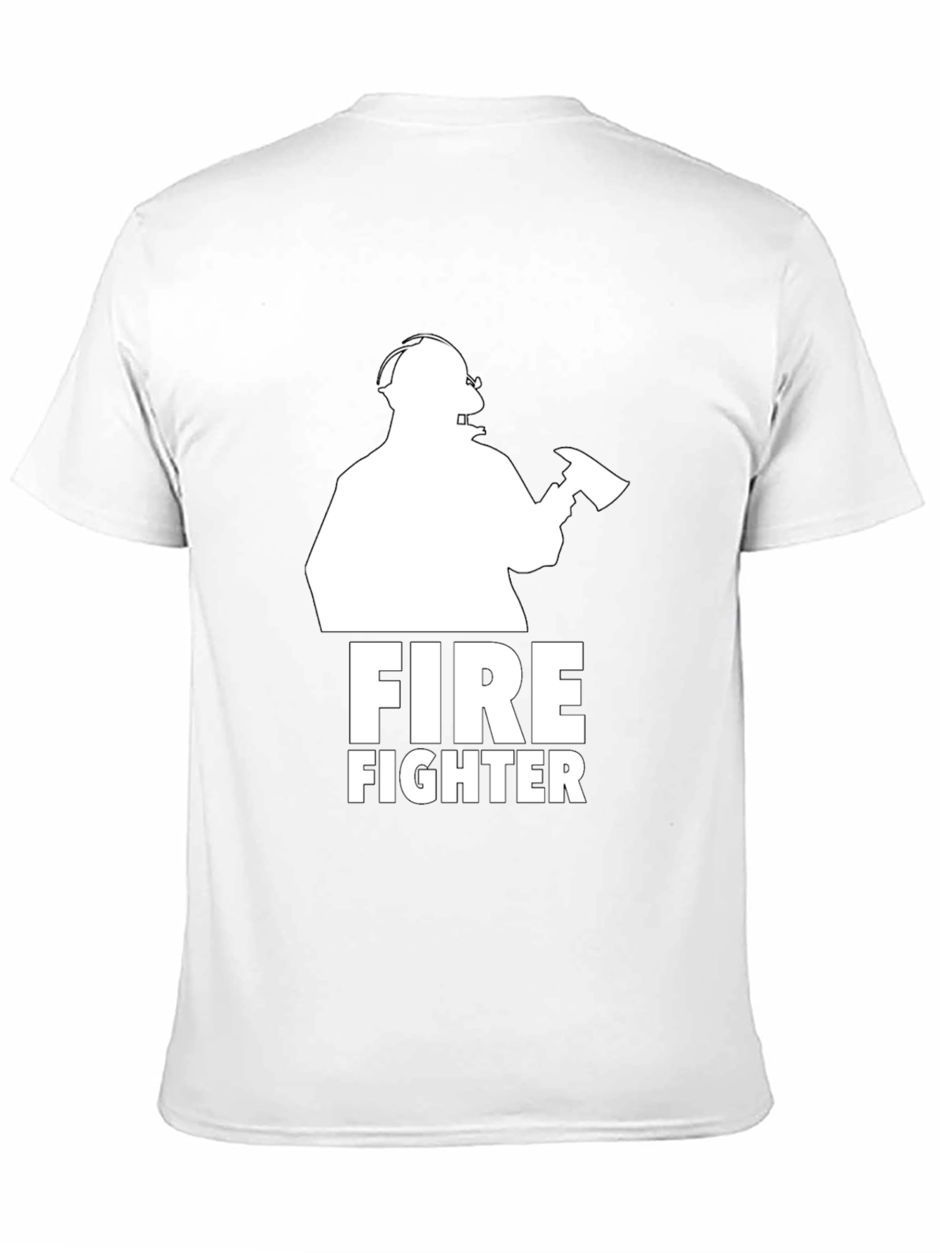 Firefighter Graphic Tee - Black Cotton T-Shirt