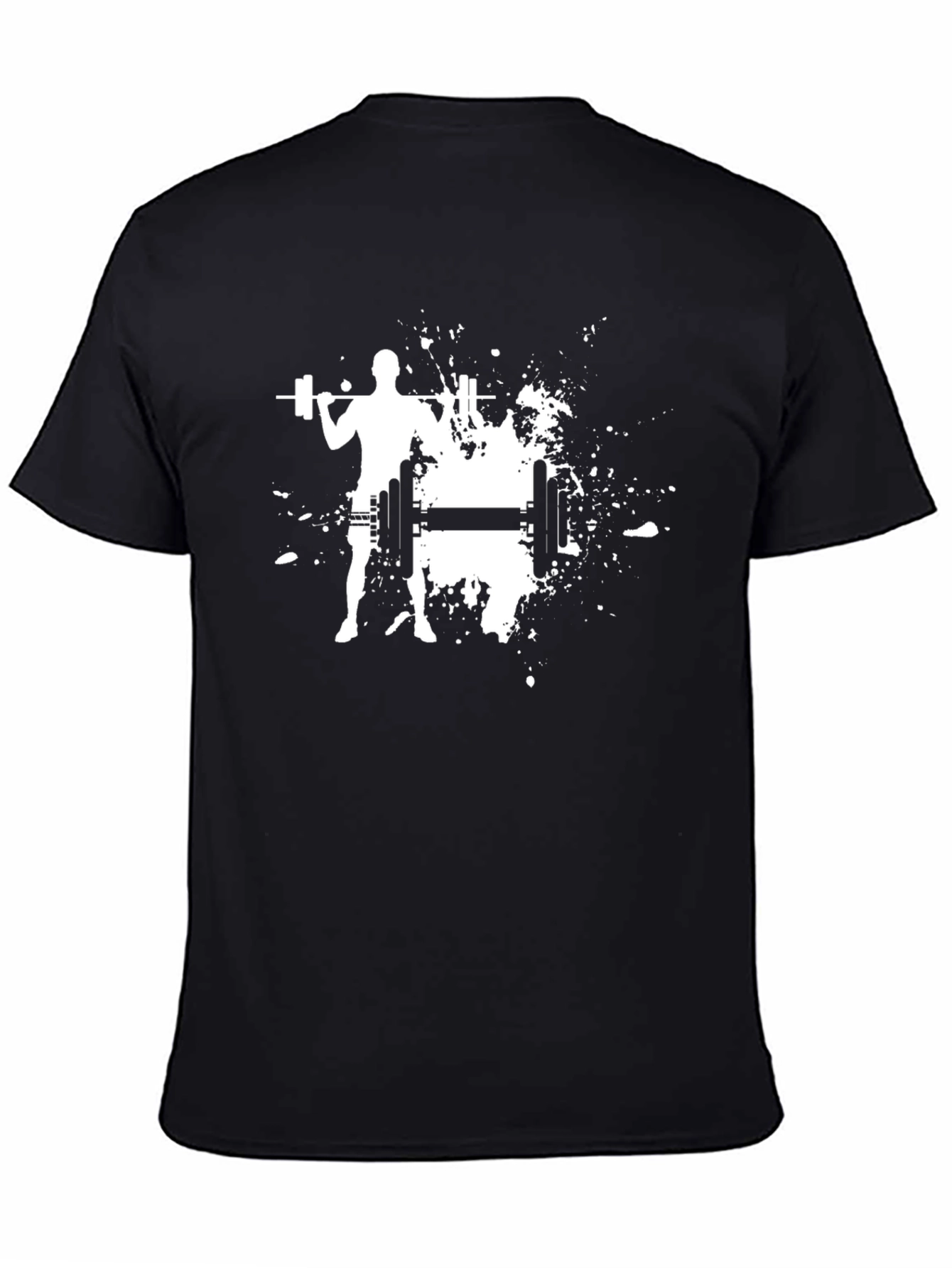 Weightlifting Silhouette Graphic Tee - Black