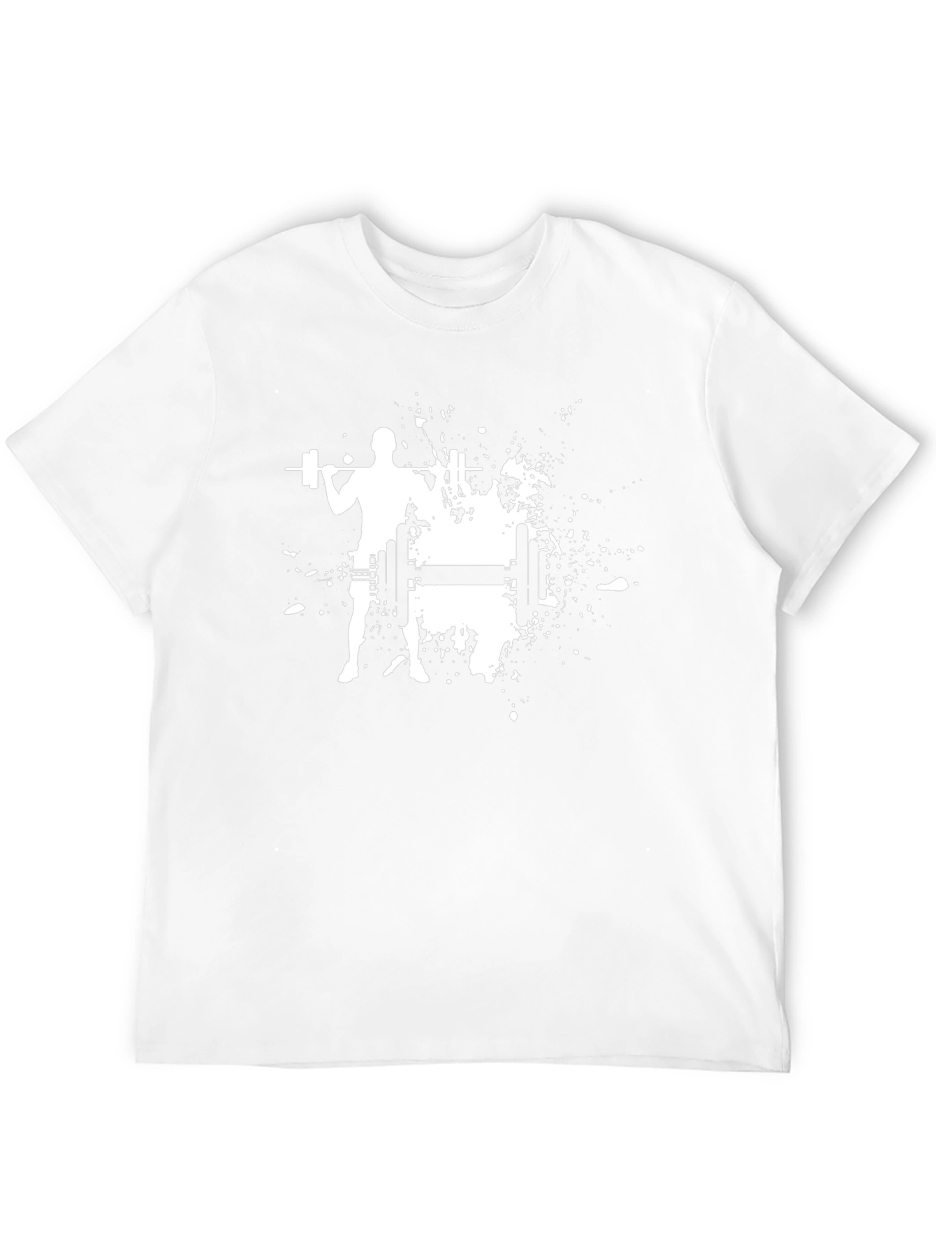 Weightlifting Silhouette Graphic Tee - Black