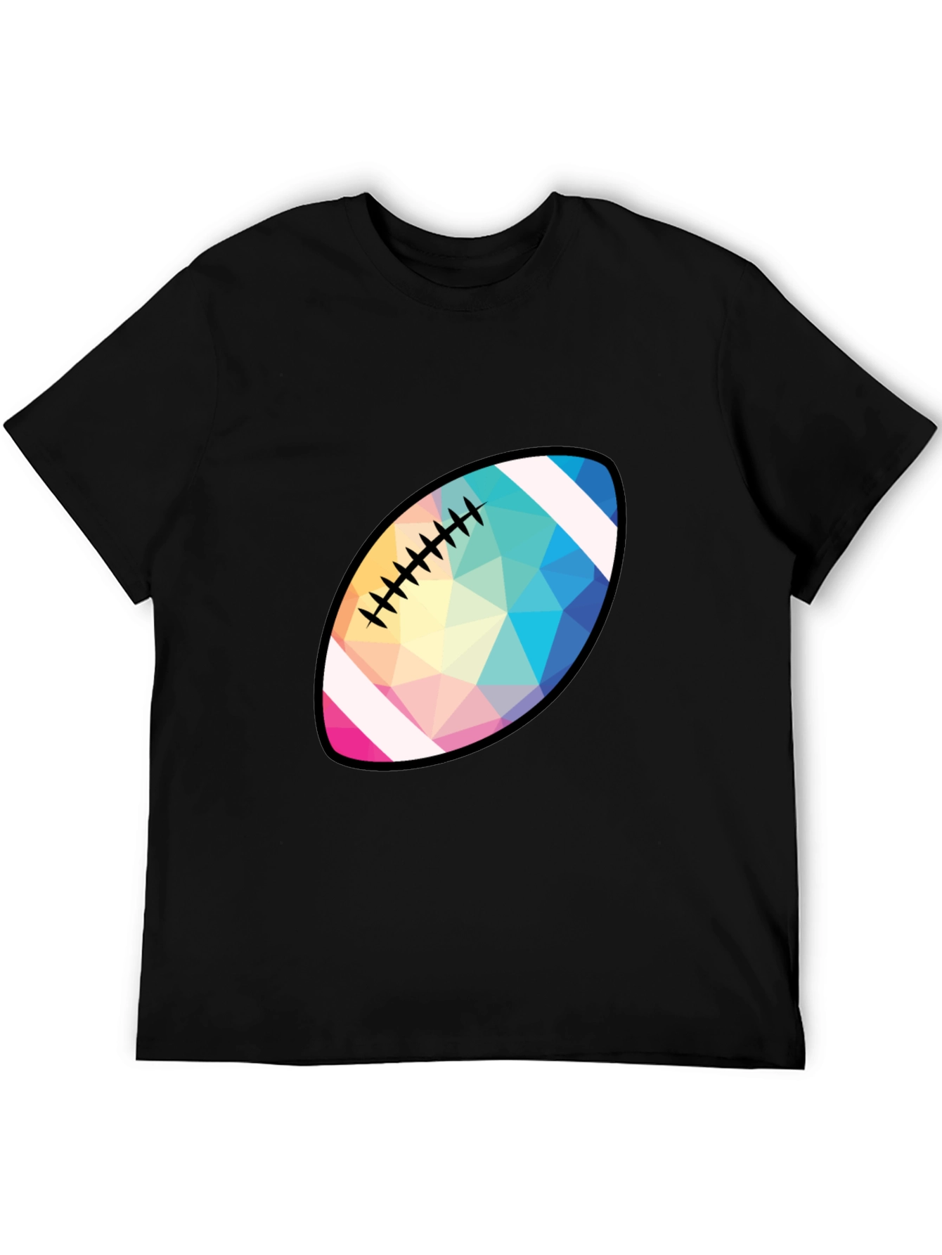 Geometric Football Graphic T-Shirt