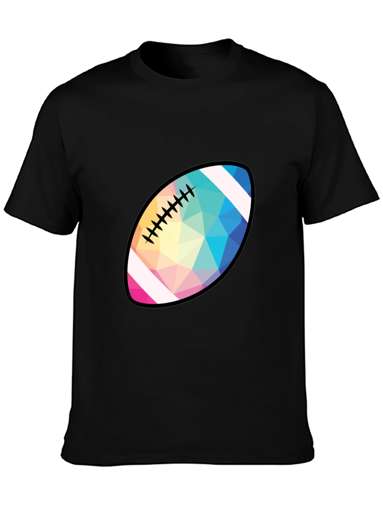 Geometric Football Graphic T-Shirt