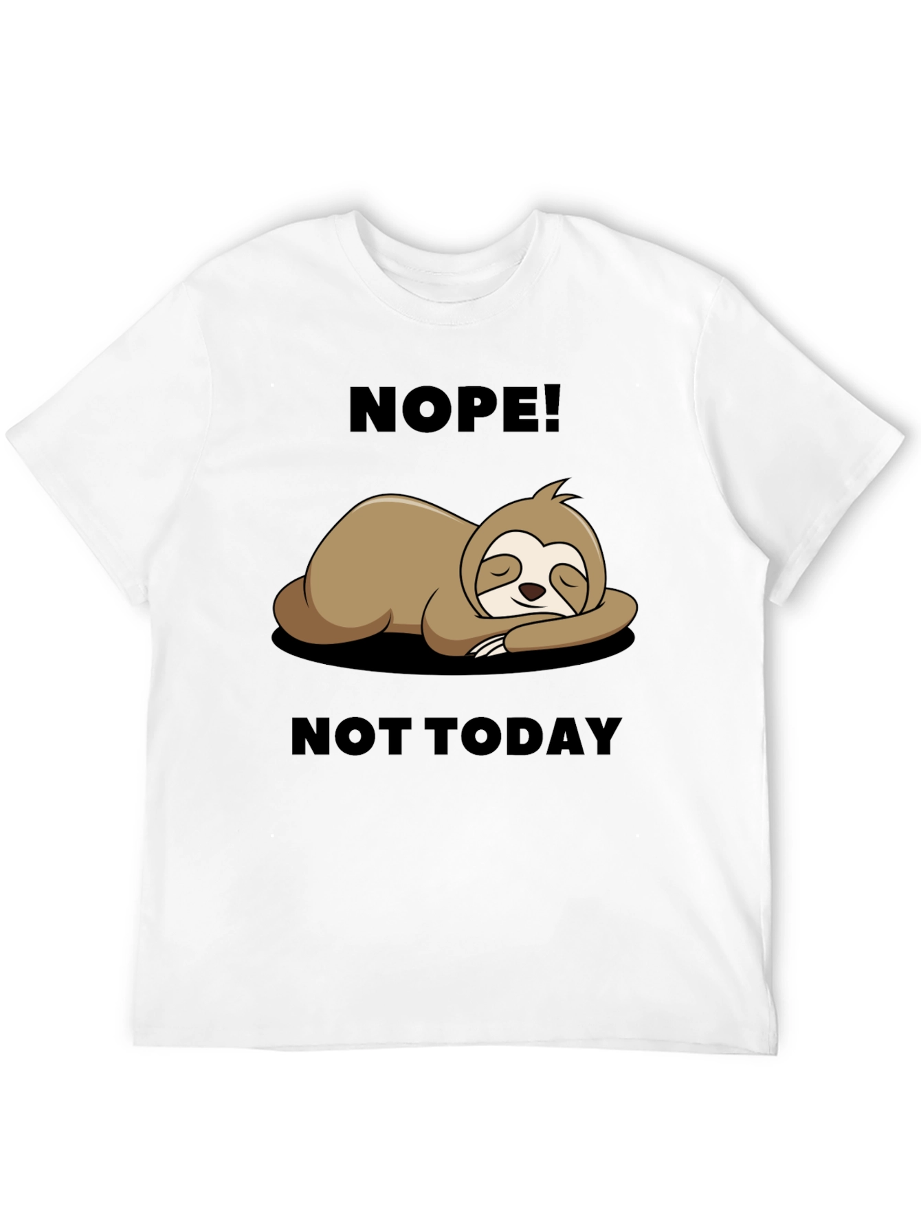 Nope Not Today Sloth Graphic Tee - Relaxed Fit