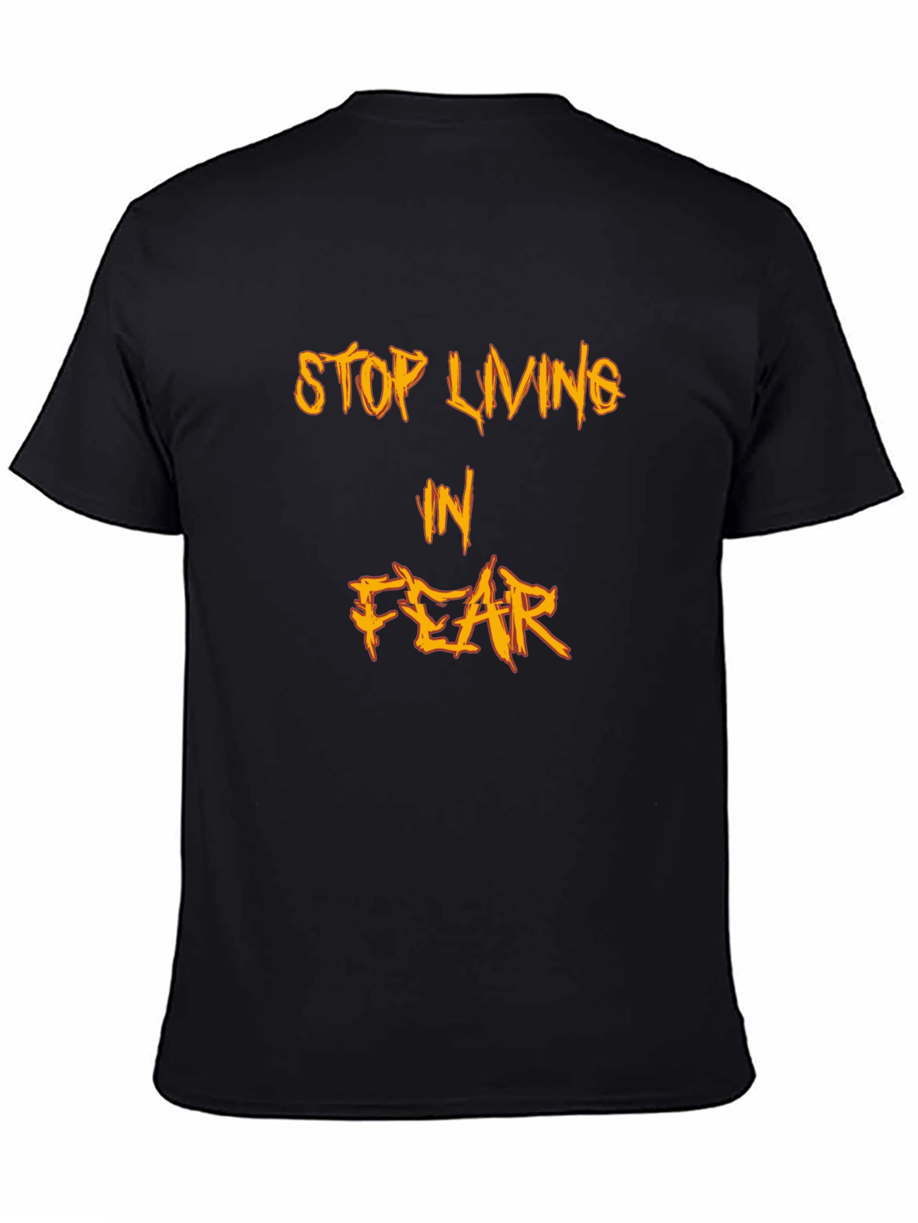 Stop Living in Fear Black Graphic Tee