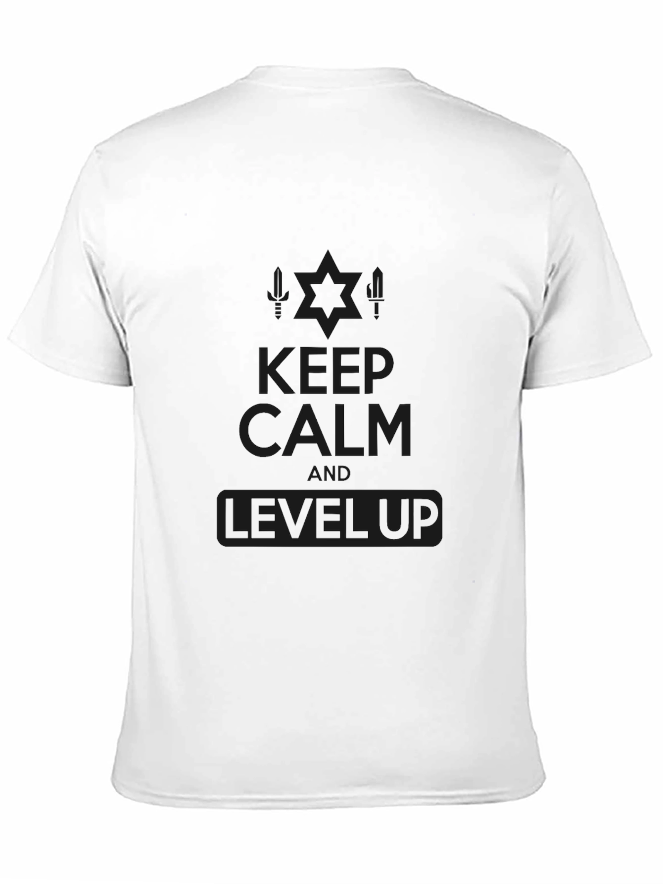 Keep Calm and Level Up Black T-Shirt