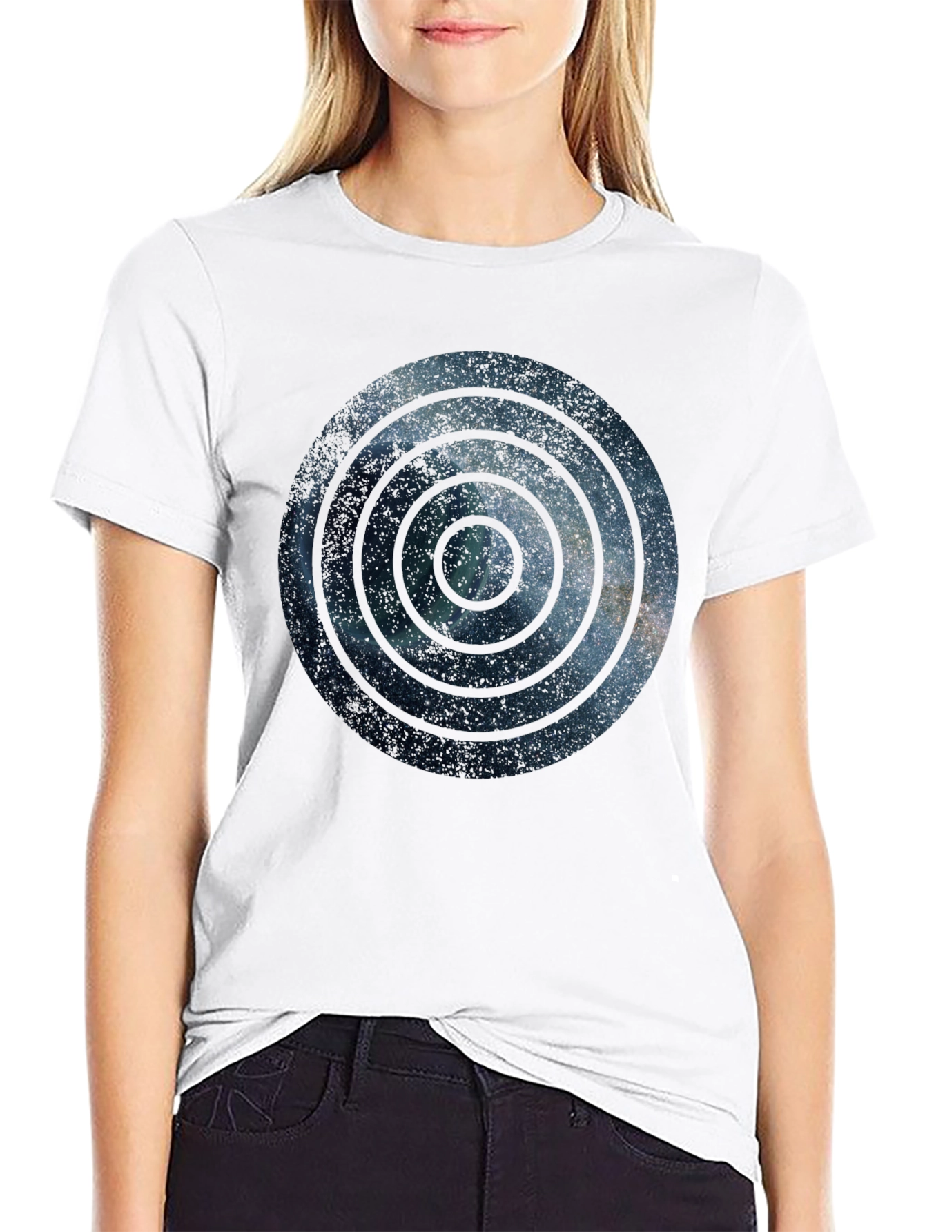 Galaxy Circle Graphic T-Shirt - Modern Design