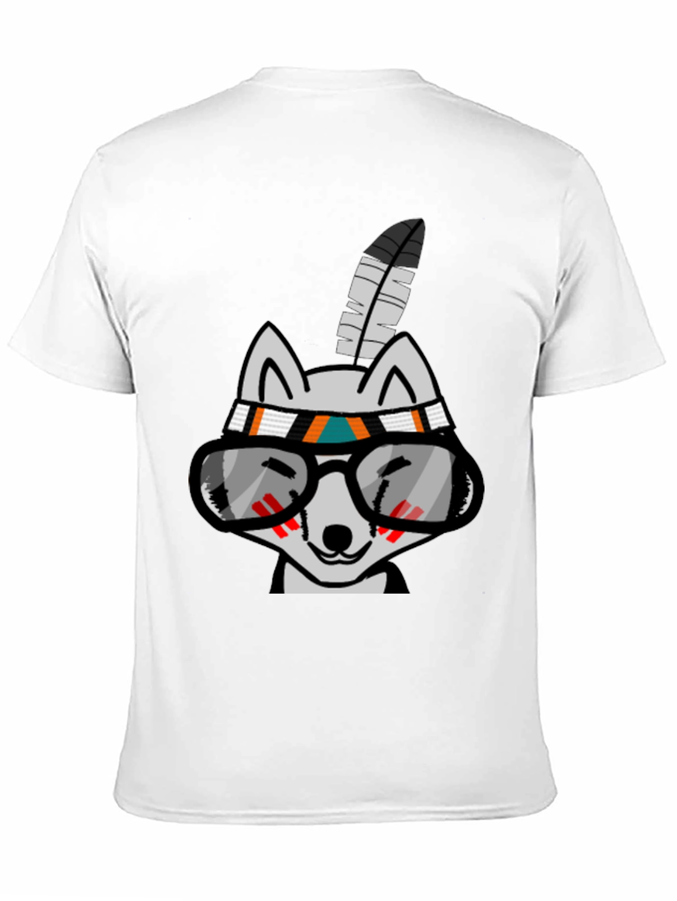 Cool Cartoon Wolf with Glasses T-Shirt