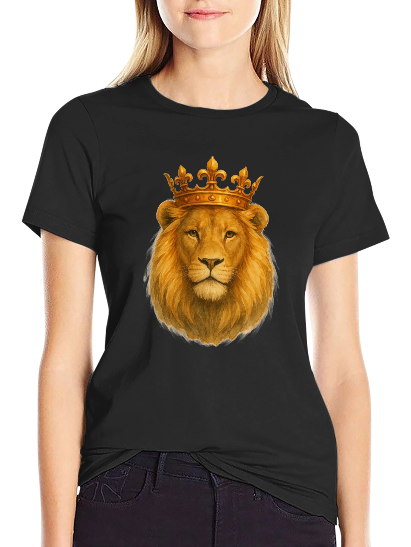 Lion King Graphic Print Black T-Shirt