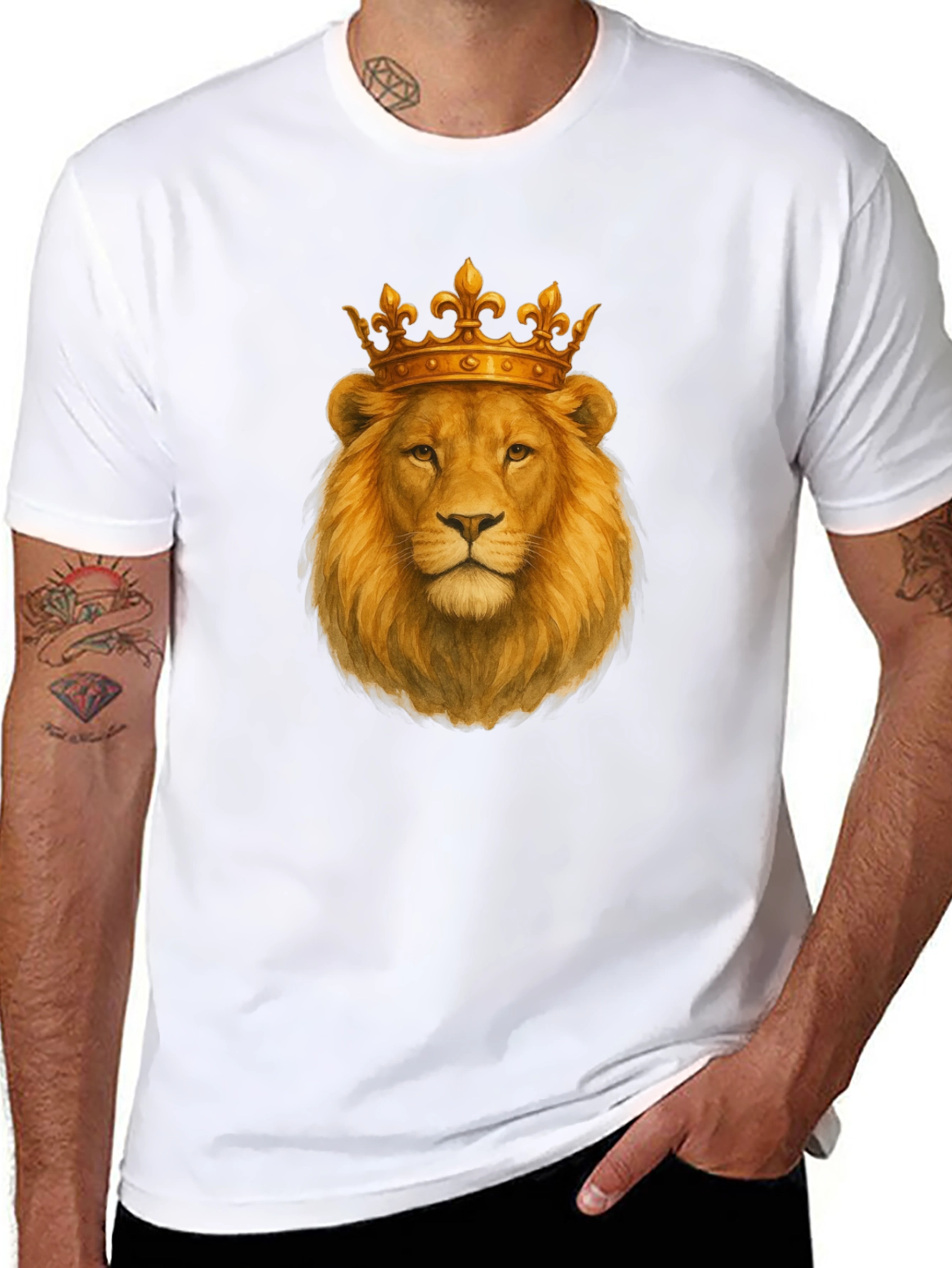 Lion King Graphic Print Black T-Shirt