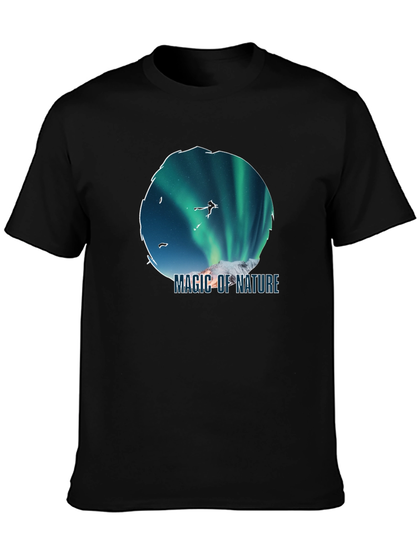 Magic of Nature Graphic Black Tee