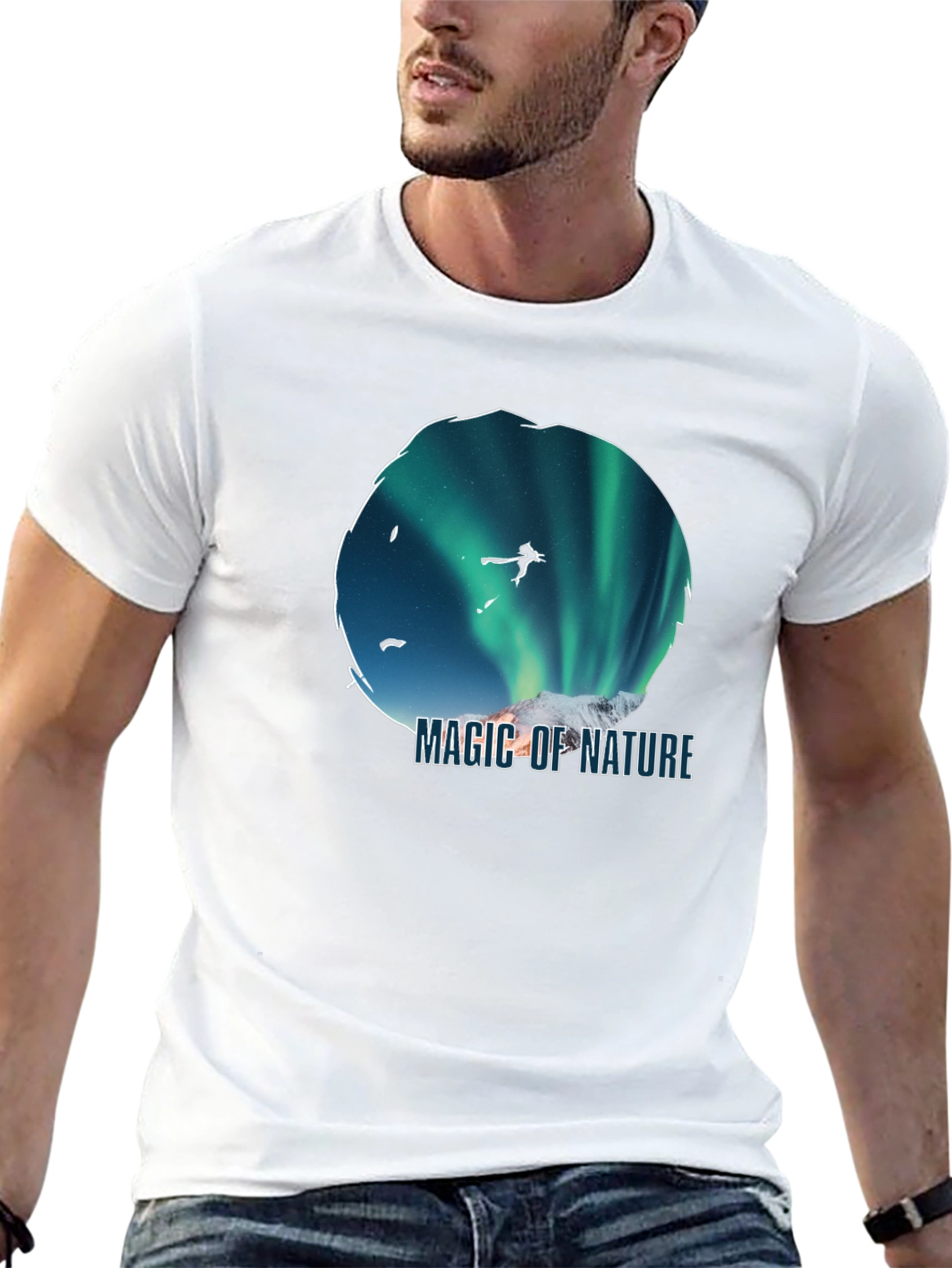 Magic of Nature Graphic Black Tee