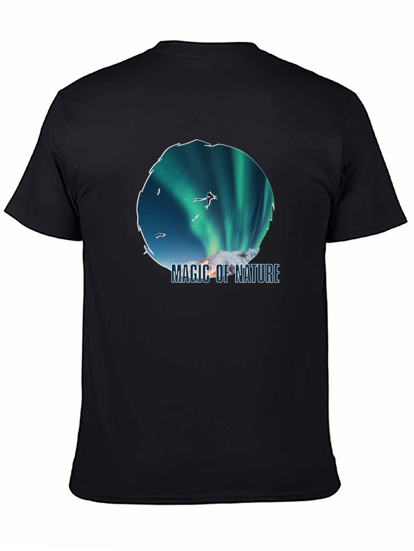 Magic of Nature Graphic Black Tee