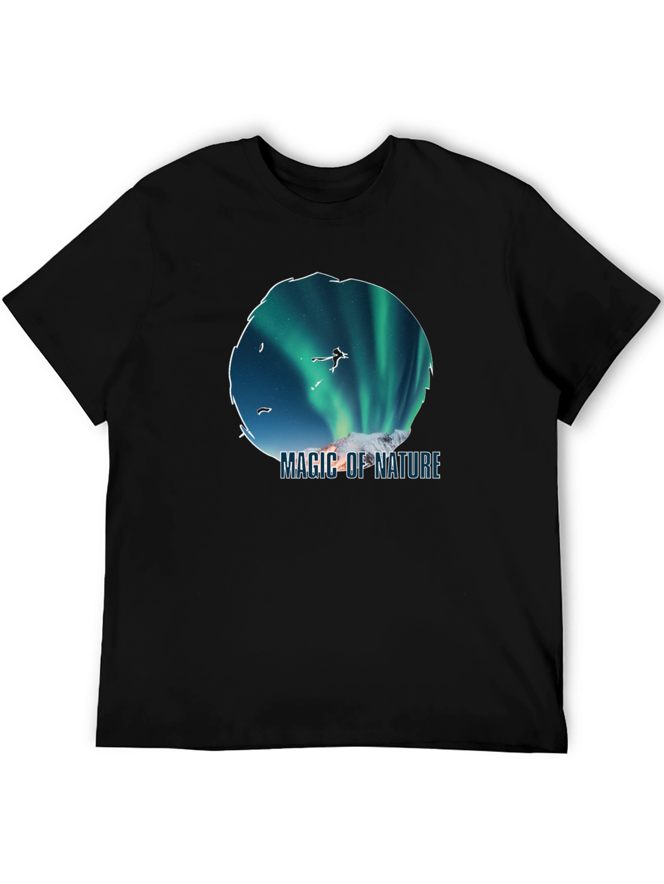Magic of Nature Graphic Black Tee