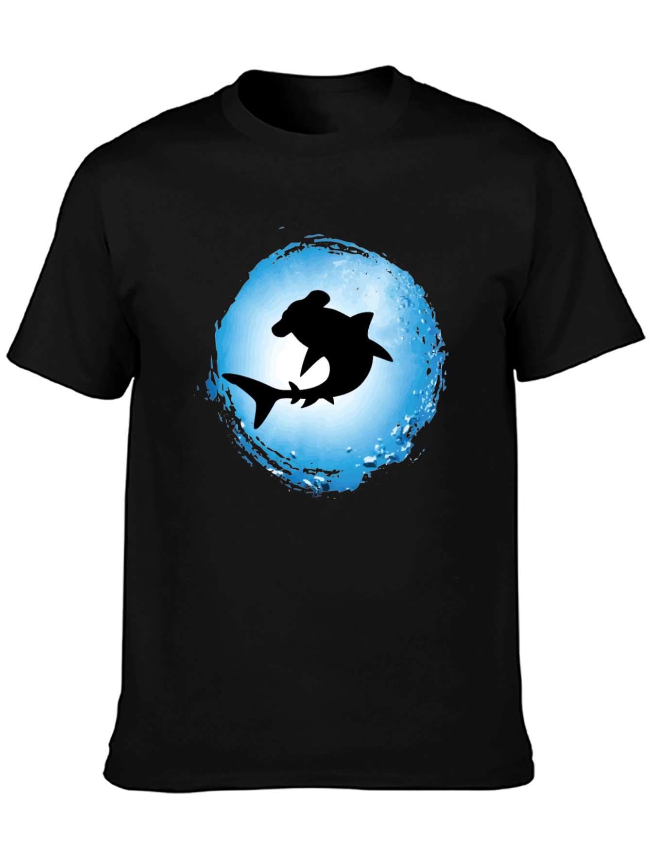 Hammerhead Shark Graphic Tee - Black