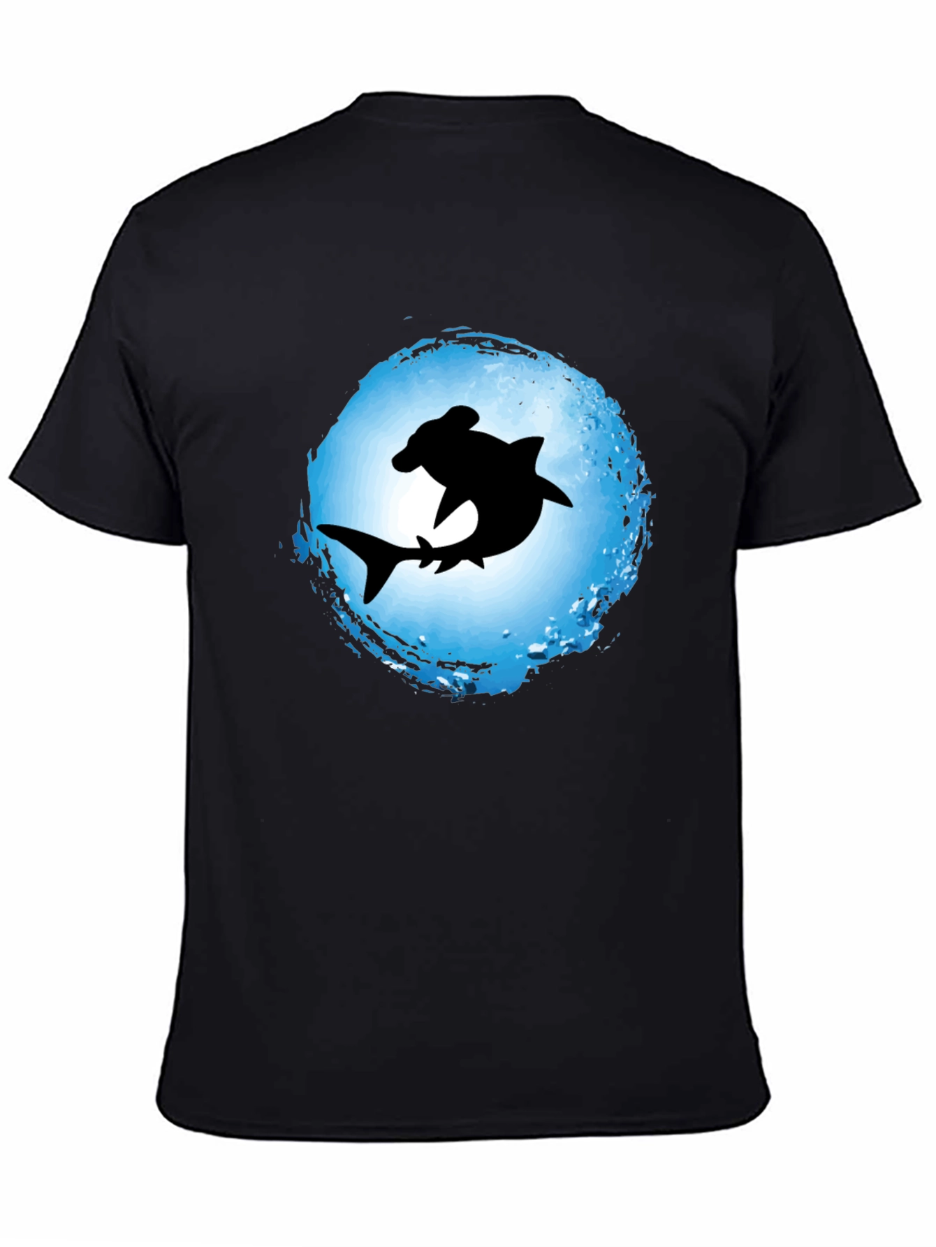 Hammerhead Shark Graphic Tee - Black