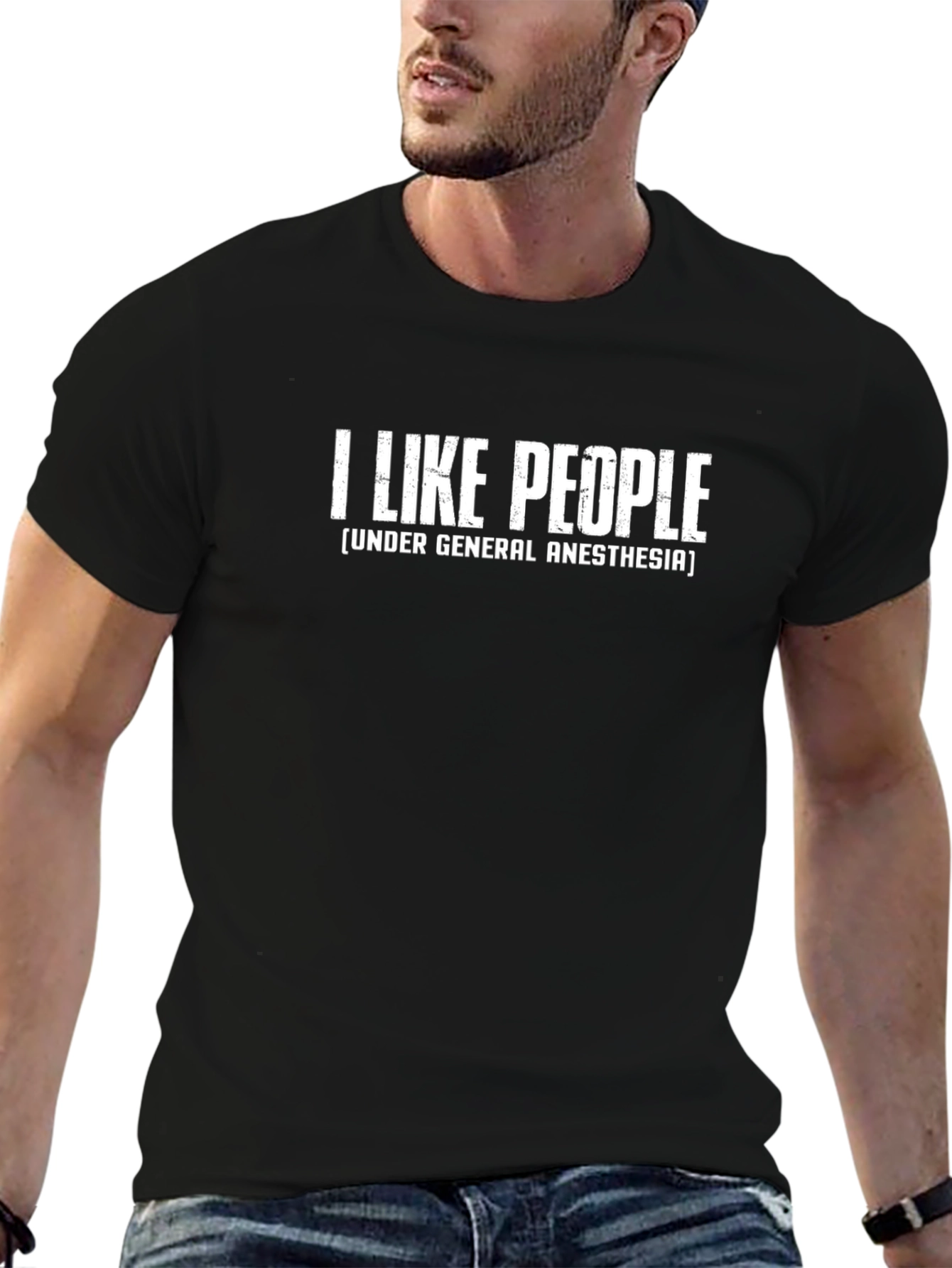 Funny Anesthesia T-Shirt: I Like People...Under Anesthesia