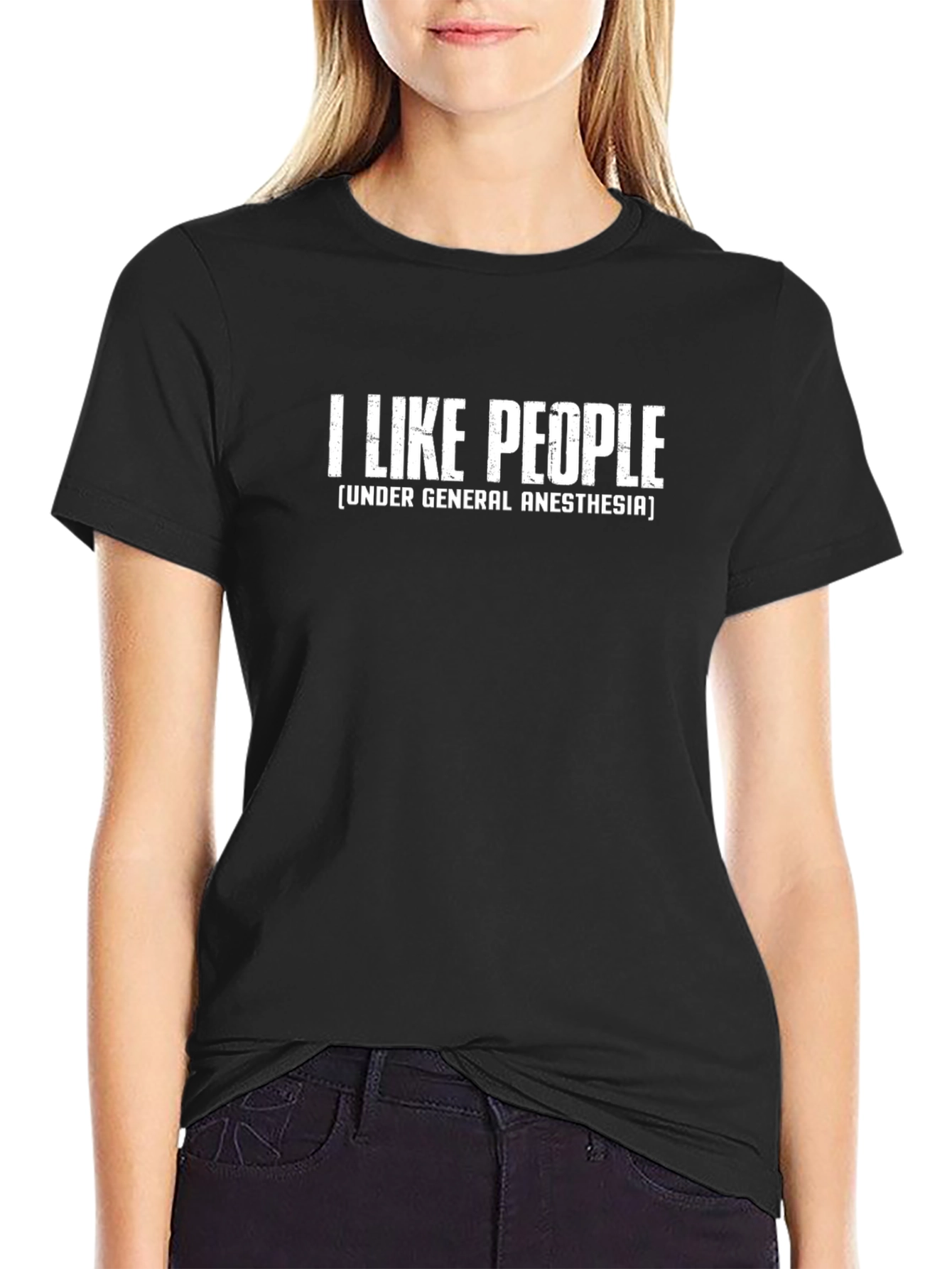 Funny Anesthesia T-Shirt: I Like People...Under Anesthesia