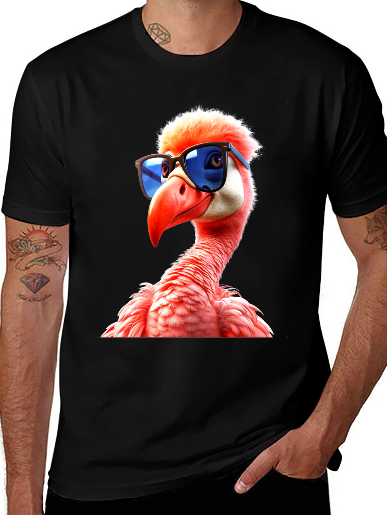 Cool Flamingo T-Shirt - Unique Graphic Tee