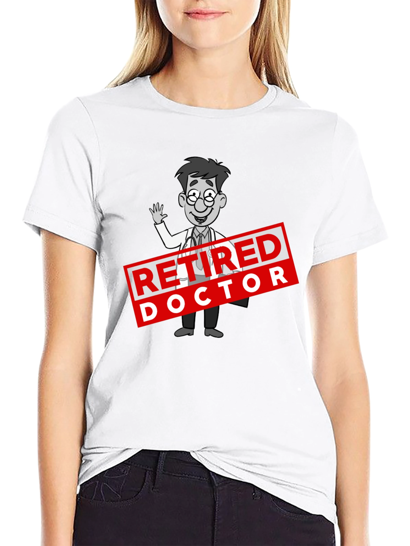 Retired Doctor Graphic T-Shirt - Black Casual Tee