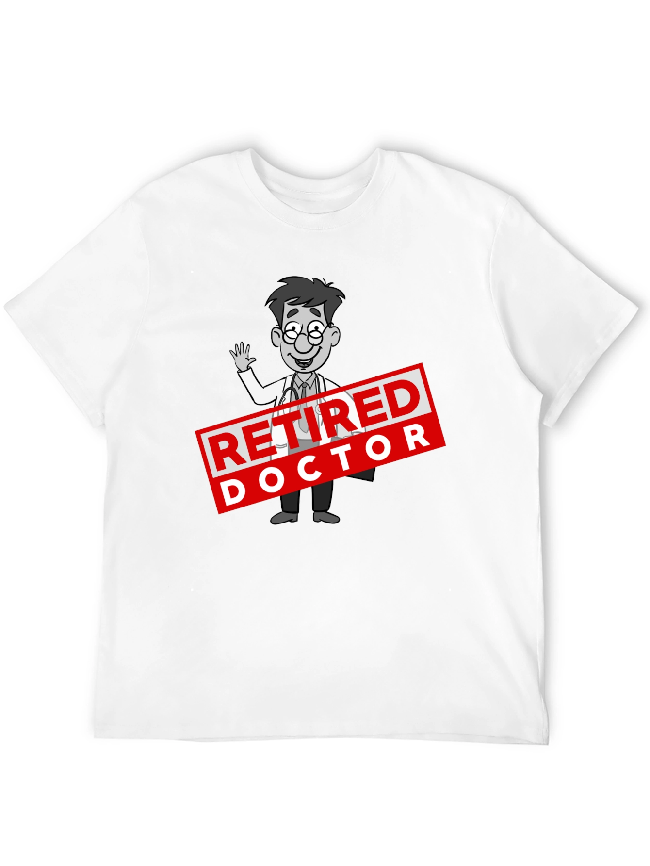 Retired Doctor Graphic T-Shirt - Black Casual Tee