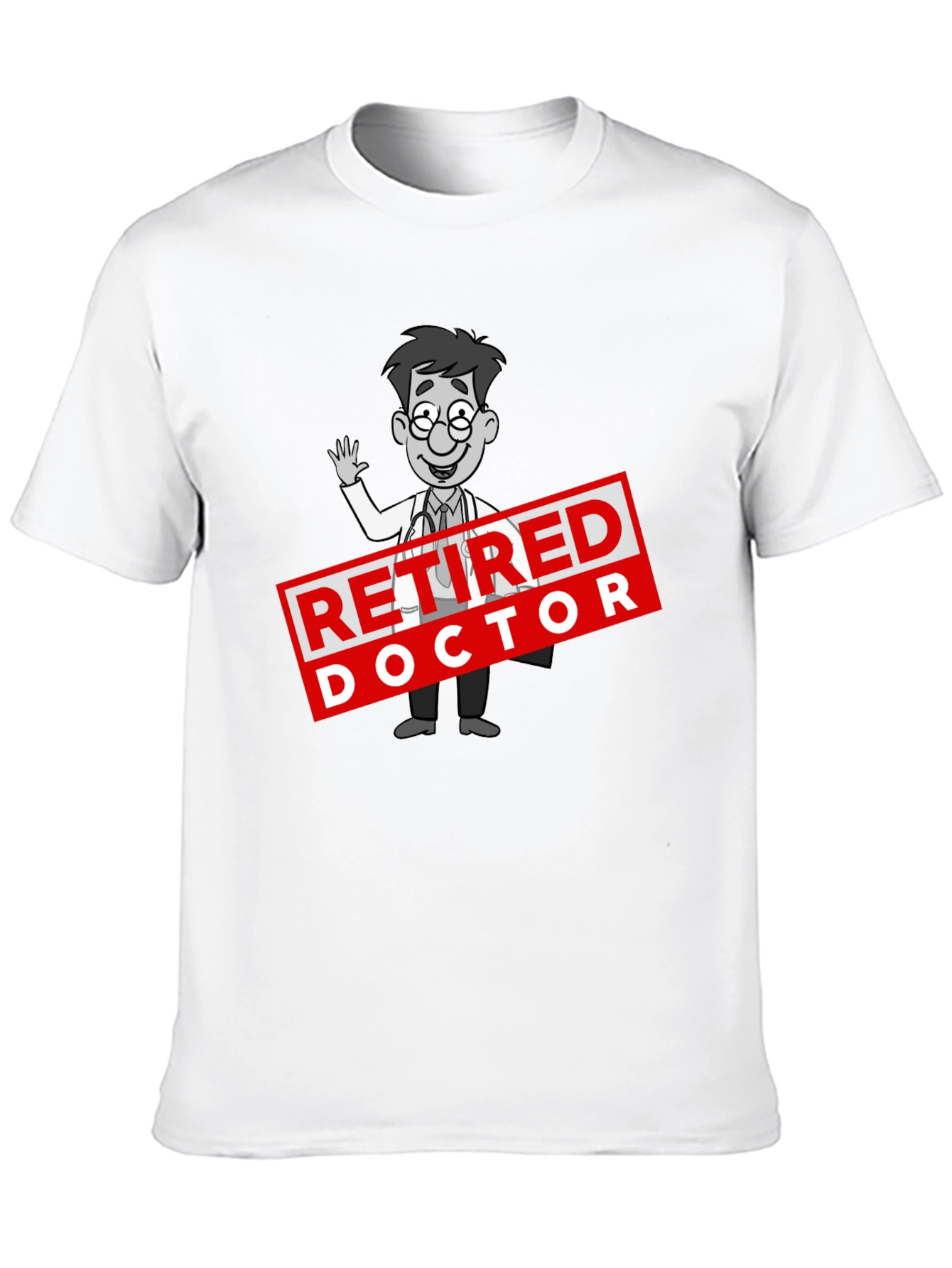 Retired Doctor Graphic T-Shirt - Black Casual Tee