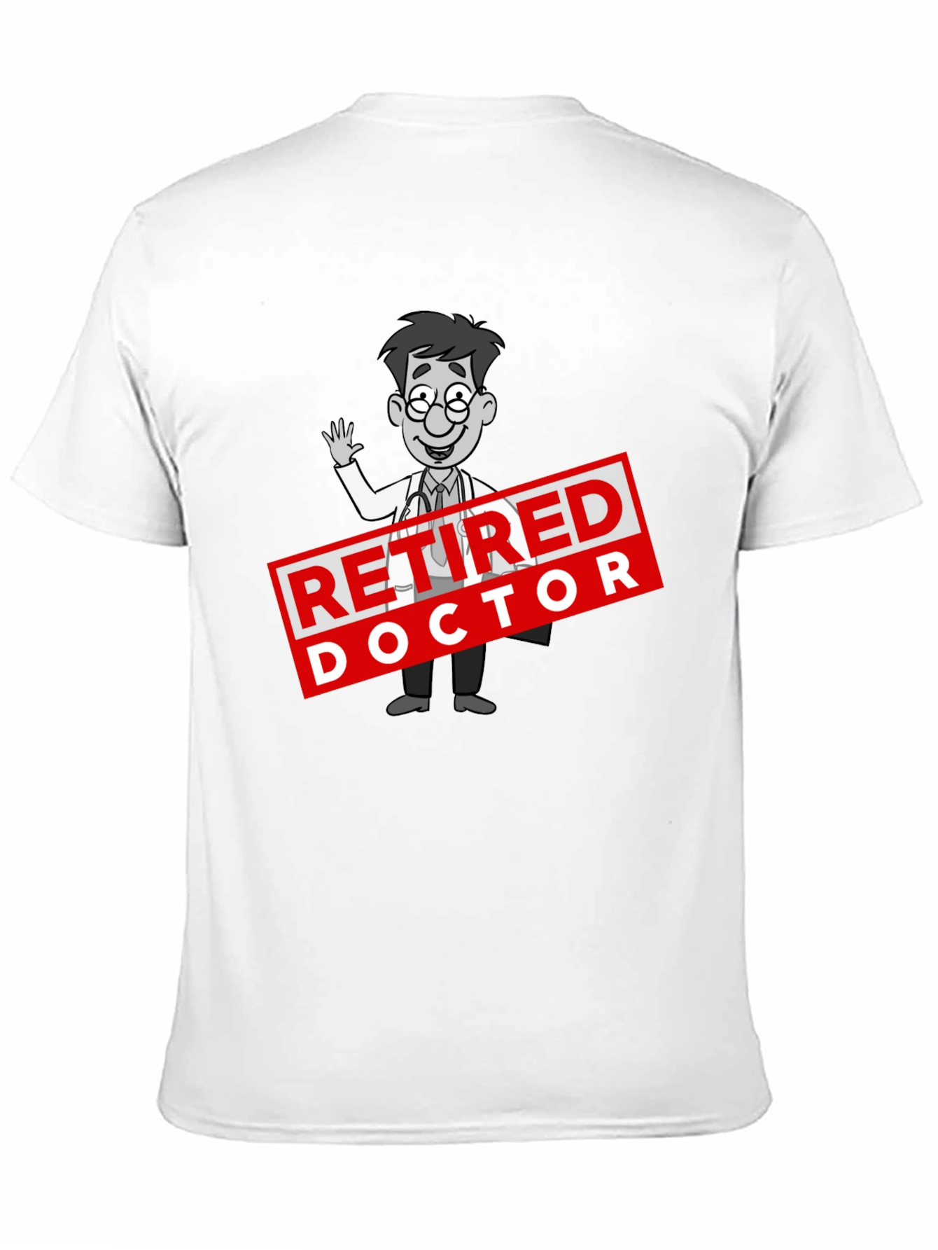 Retired Doctor Graphic T-Shirt - Black Casual Tee