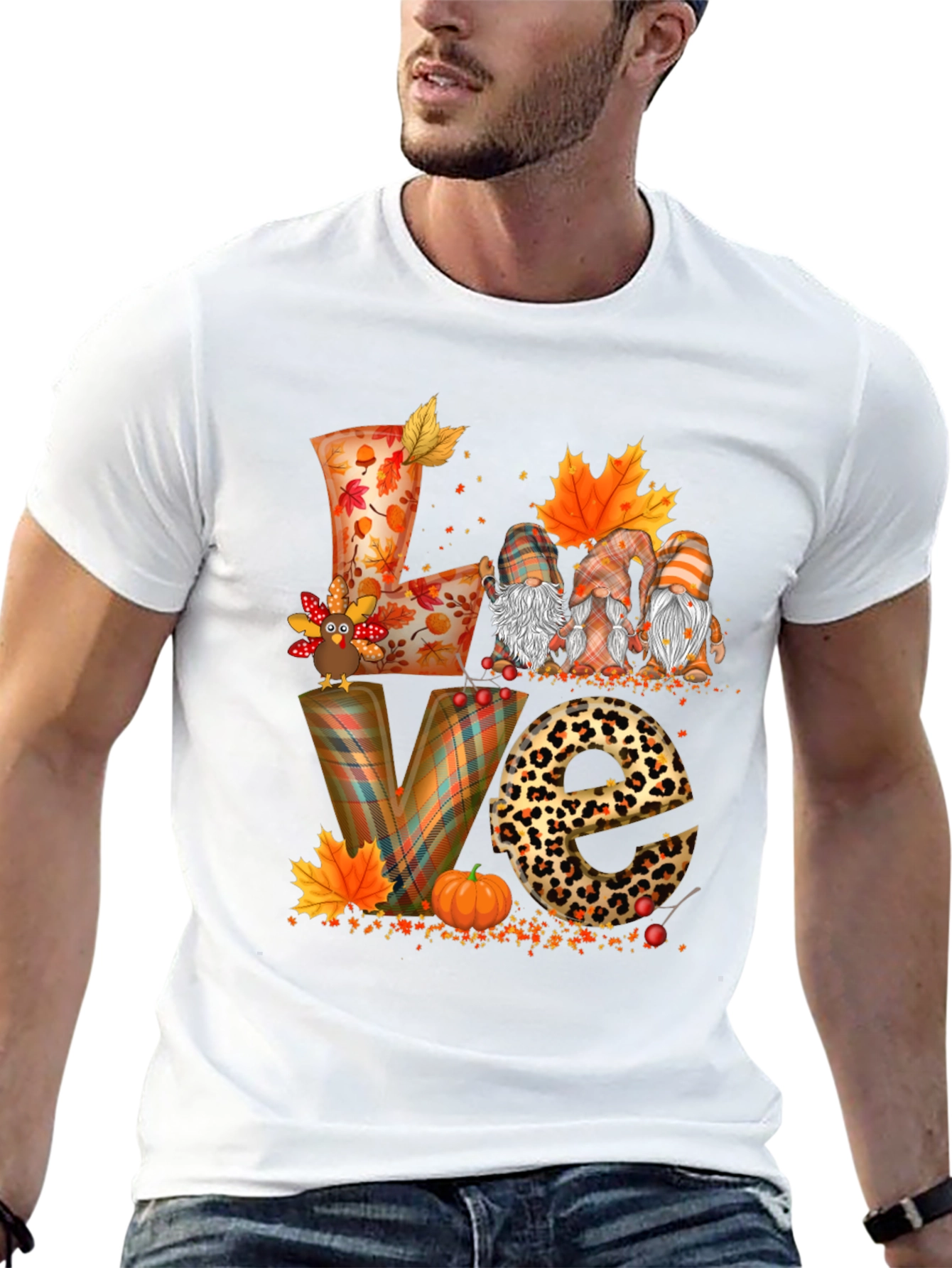 Thanksgiving Fall Love Gnome T-Shirt