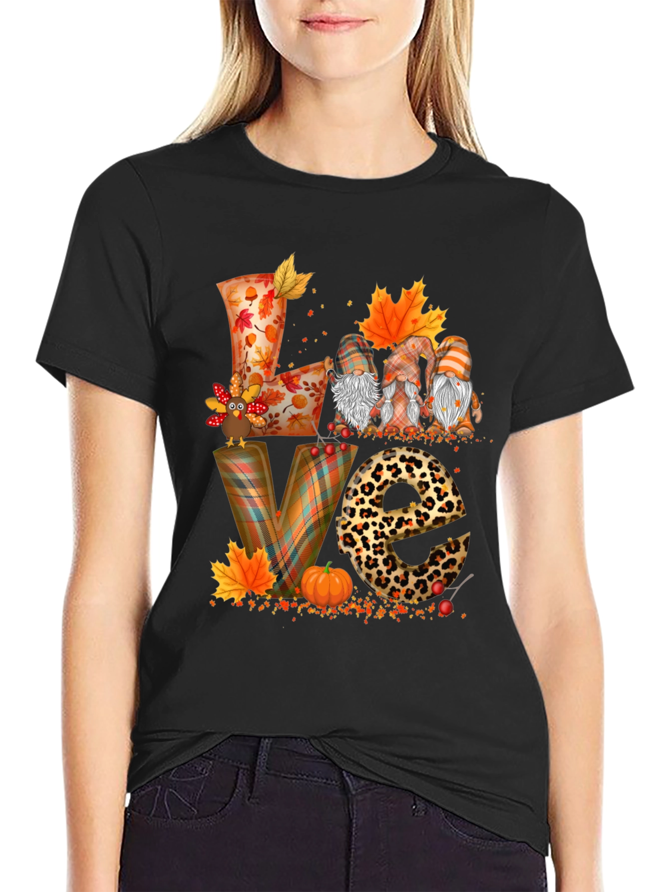 Thanksgiving Fall Love Gnome T-Shirt
