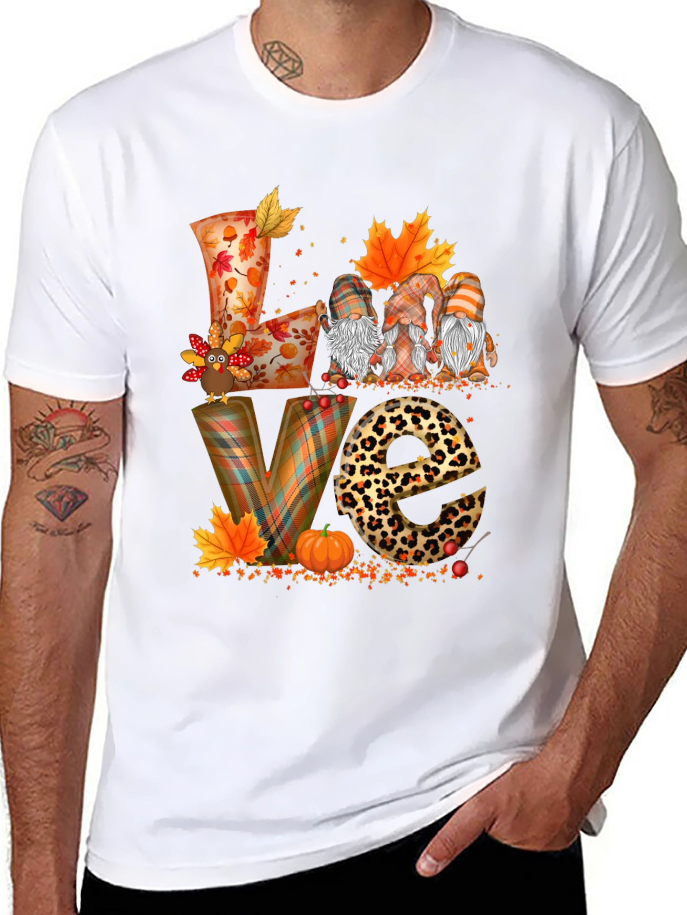 Thanksgiving Fall Love Gnome T-Shirt