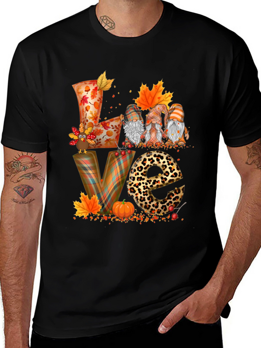 Thanksgiving Fall Love Gnome T-Shirt